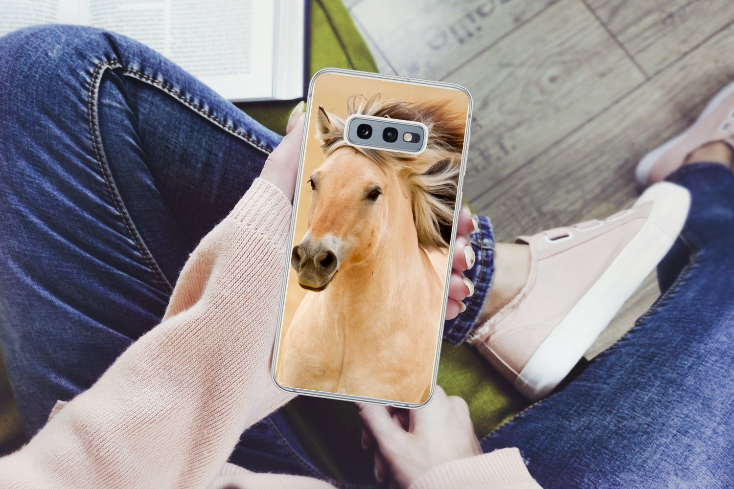 MuchoWow Handyhülle für Samsung Galaxy S10e Pferde - Tiere - Mähne - Porträt, Phone Case, Silikon, Schutzhülle Dünn