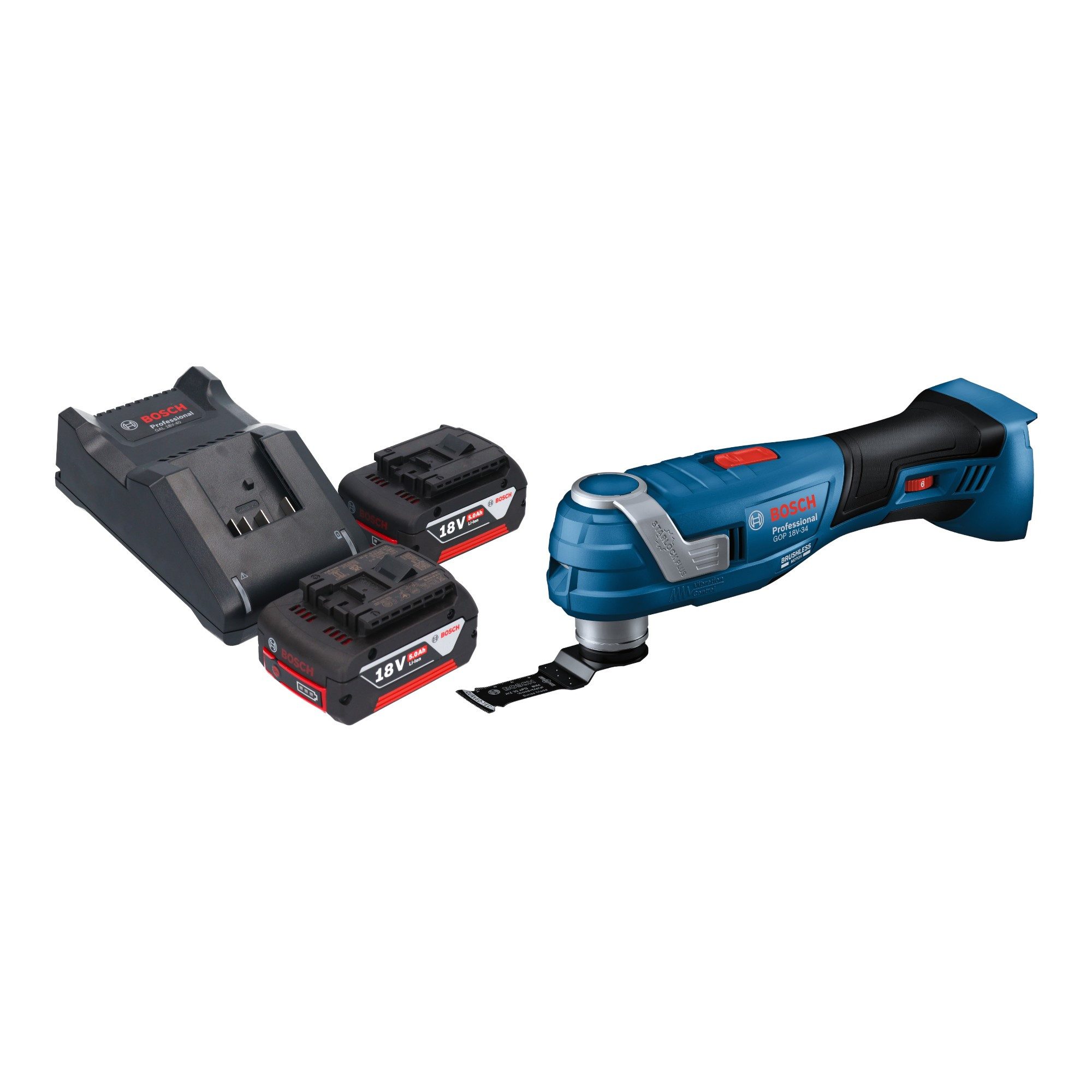 Bosch Professional Akku-Multifunktionswerkzeug GOP 18V-34 Professional Akku Multi Cutter 18 V Starlock Plus