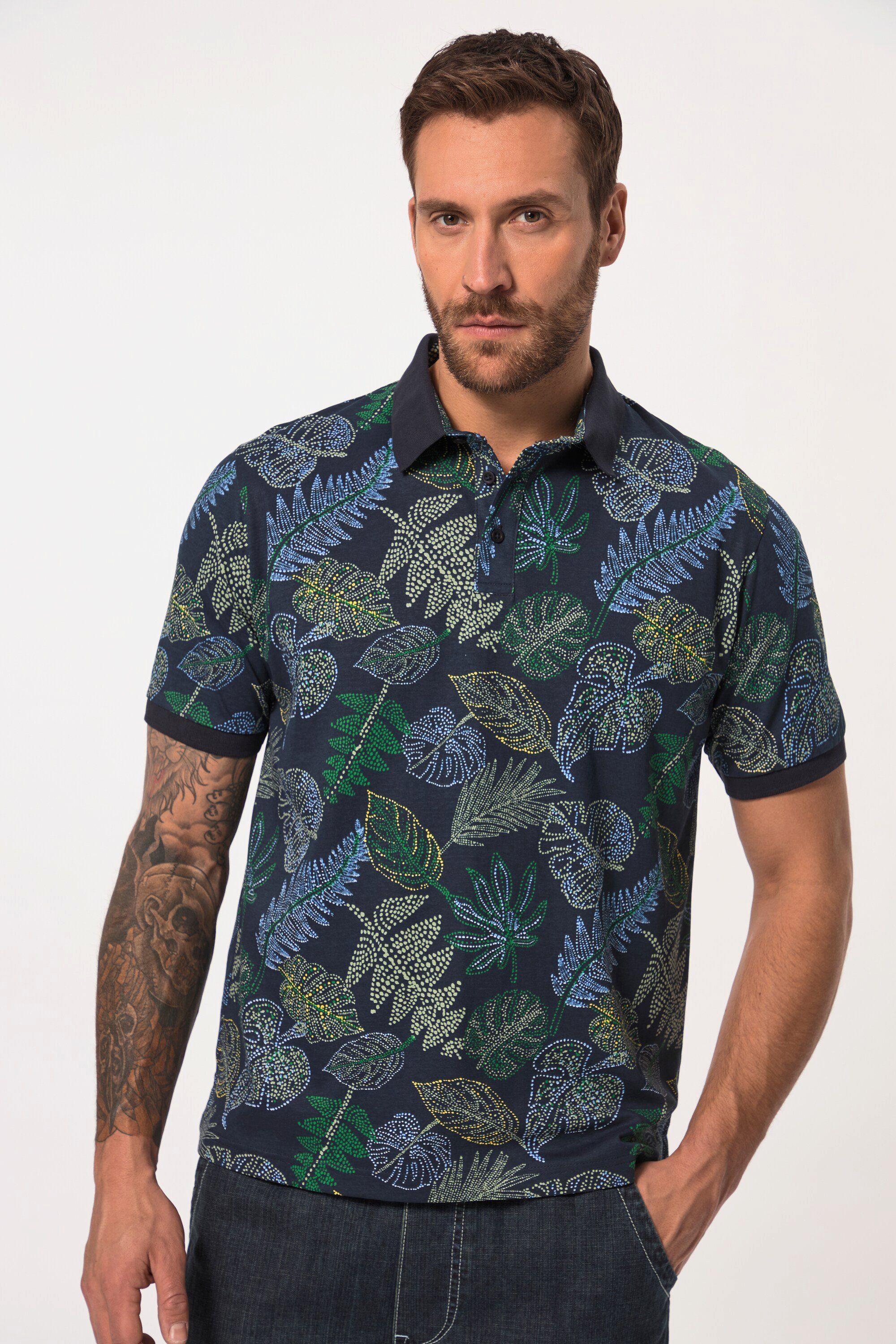 JP1880 Poloshirt JP1880 Poloshirt Halbarm Allover-Print günstig online kaufen