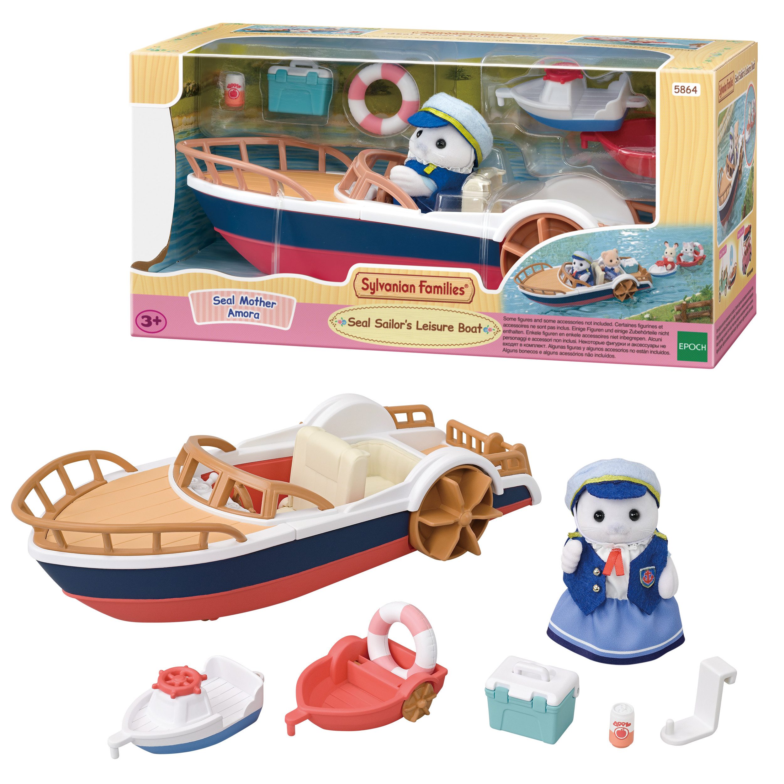 Sylvanian Families Spielzeug-Boot Ausflugsboot mit Robbe