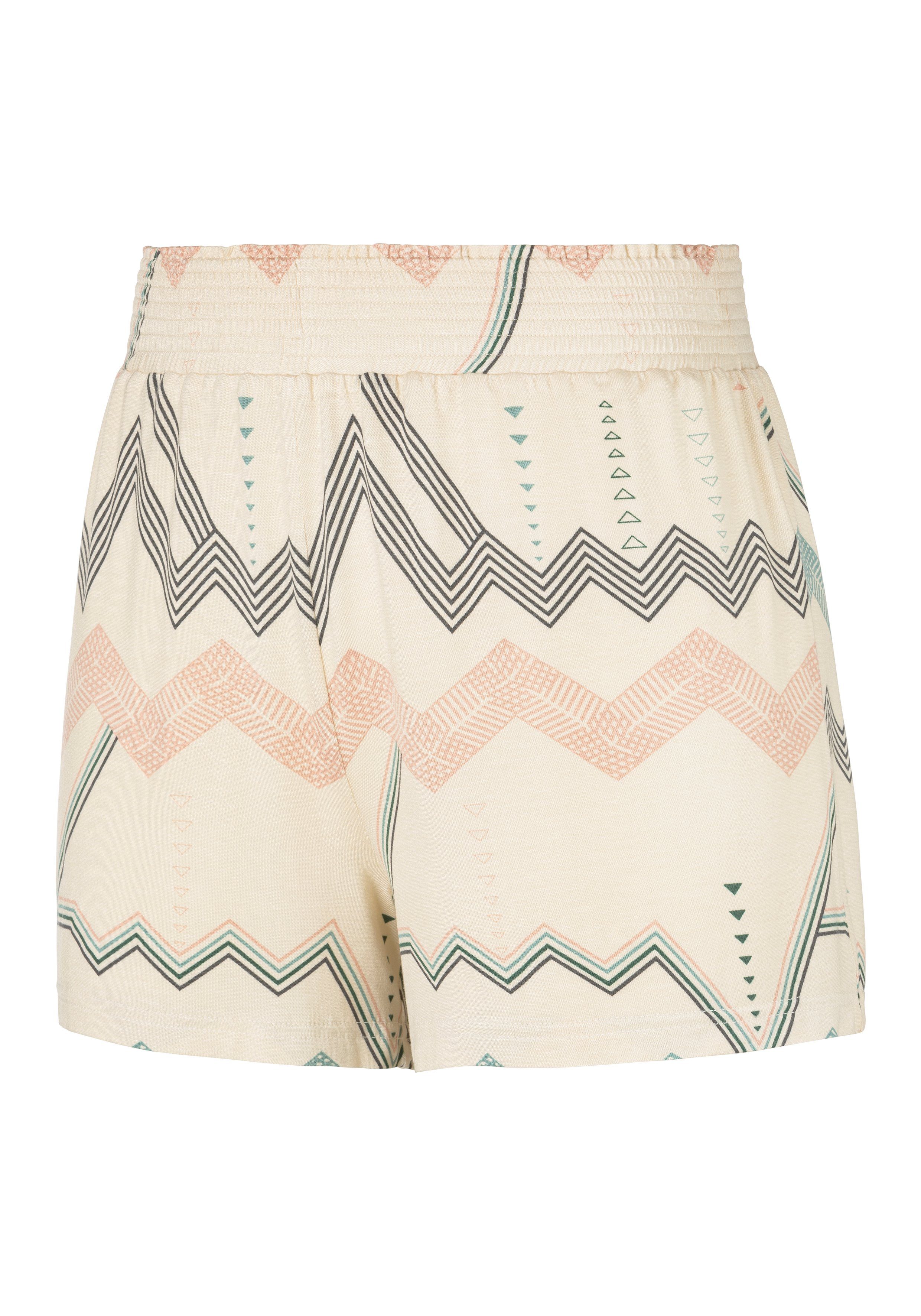 LASCANA Pyjamashorts mit grafischem Zick-Zack Muster