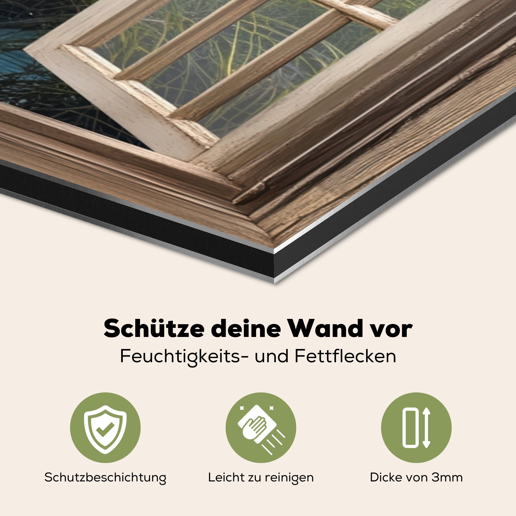 KitchenYeah Küchenrückwand Durchsichtig - Strandkörbe - Dünen - Meer - Natur, (1-tlg), Küchenrückwand, Spritzschutz, Kitchen, 100x50 cm