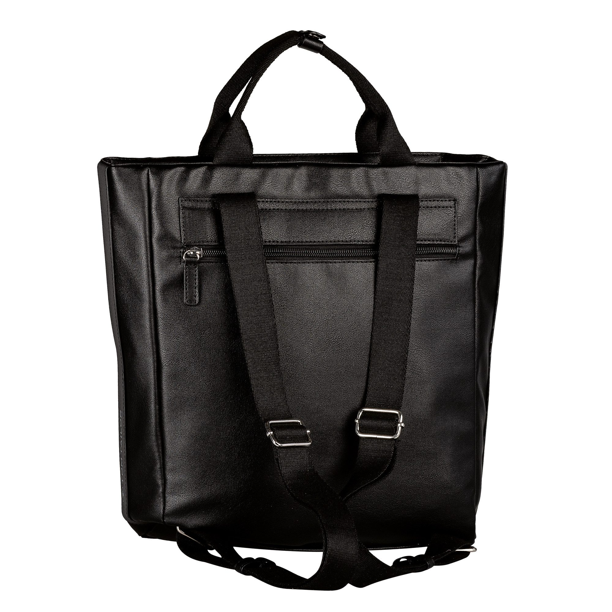 TOM TAILOR Rucksack Skylar, Konkav gestepptes Kunstleder, feines Gewebeband und Reflektelemente
