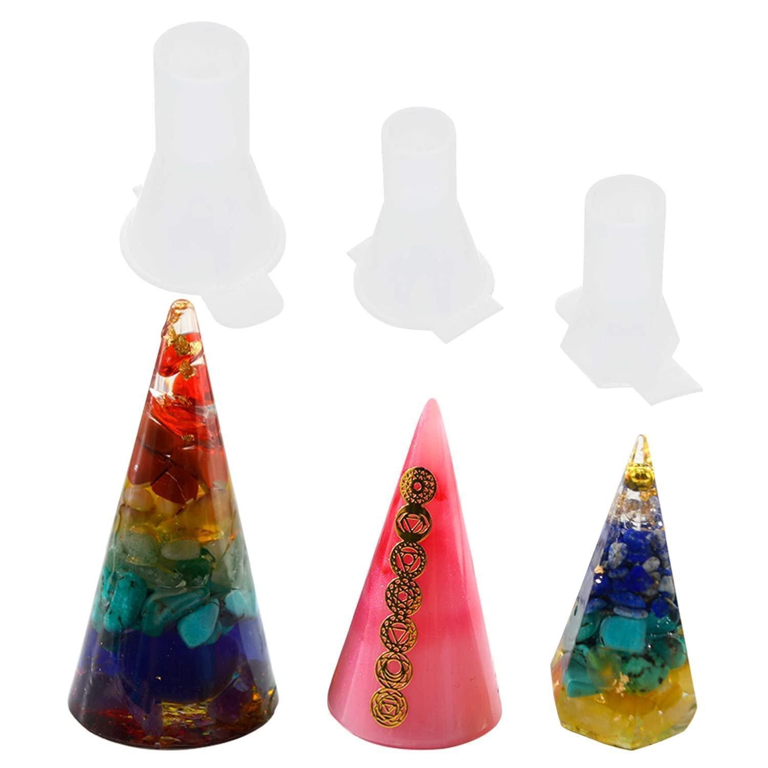 LuxusKollektion Silikonform Silikon Gussform 3er Set Kegel Anhänger DIY Schmuck, (3-tlg)