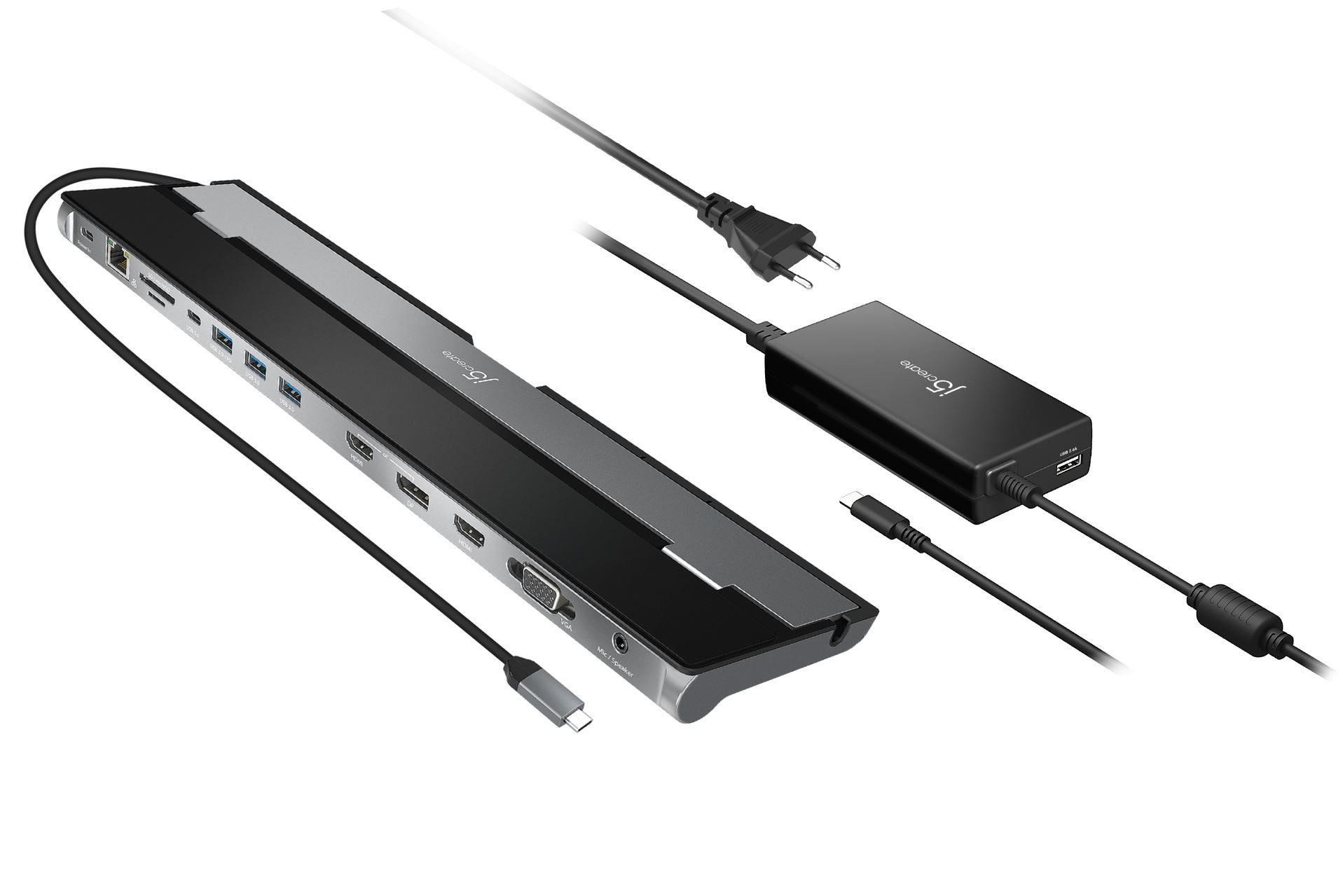j5create JCD543P - Dockingstation - USB-C 3.1 Gen 1 Smartphone-Ladegerät