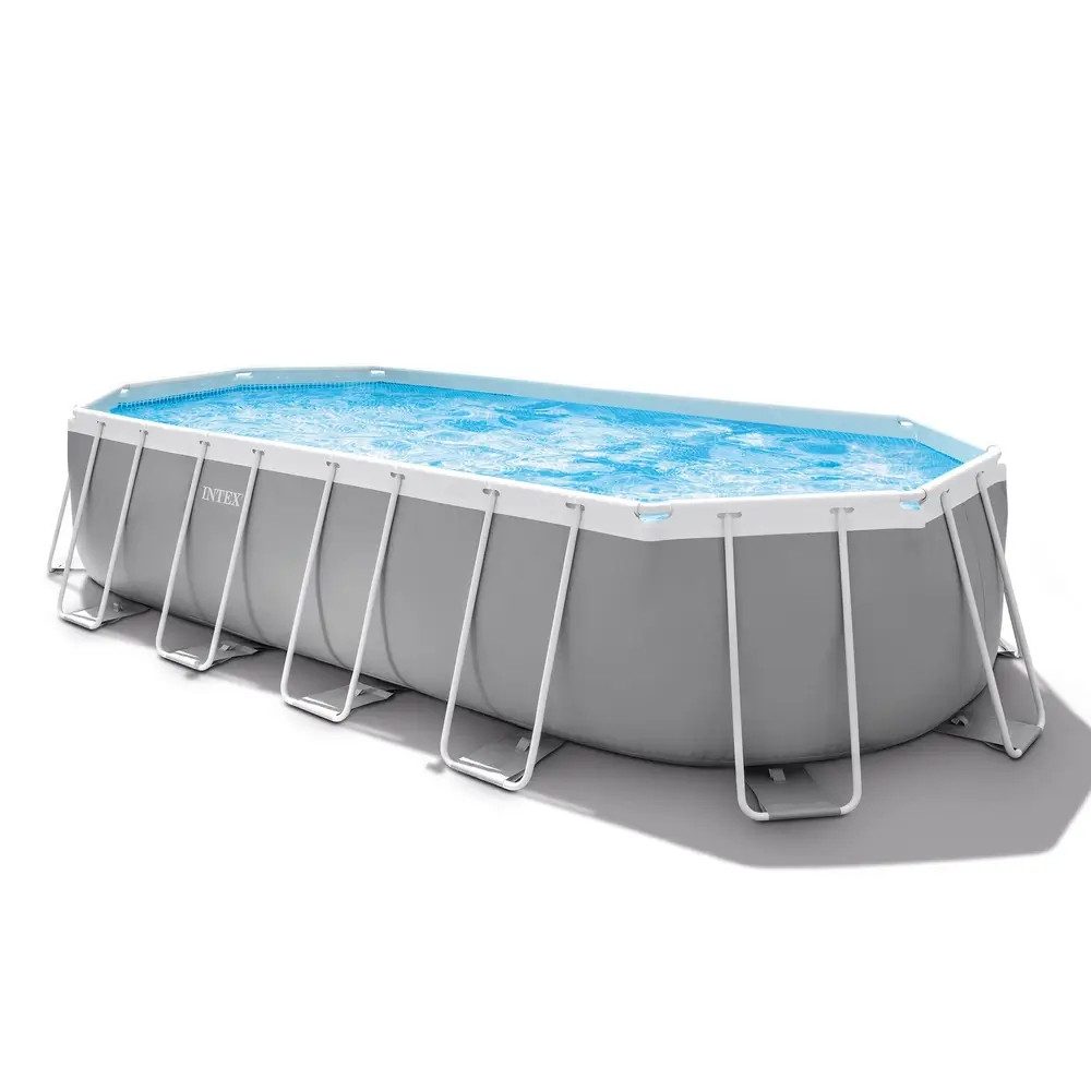 Intex Planschbecken Intex PrismFrameOval Pool-Set, ca. 6,10 x 3,05 x 1,22 m