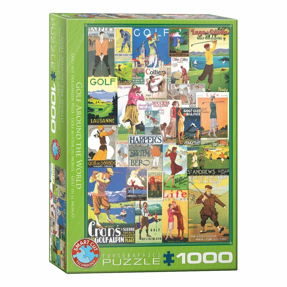 EUROGRAPHICS Puzzle Golf auf ganzen der Welt, Puzzleteile 1000
