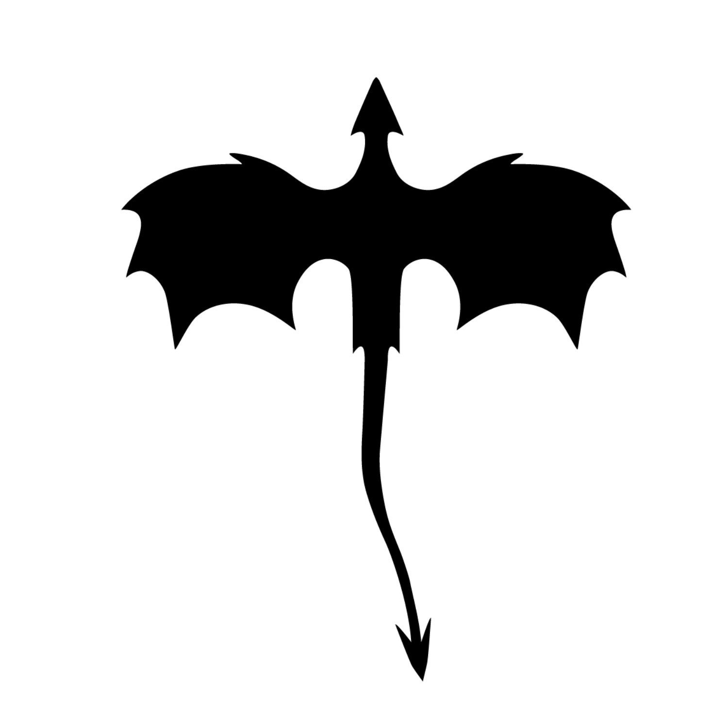 Inkster Schmuck-Tattoo Drachen Silhouette Tattoo, Vegane & EU-Kosmetikzertifizierte Farbe, wasserfestes temporäres Tattoo, 2 Wochen Halt