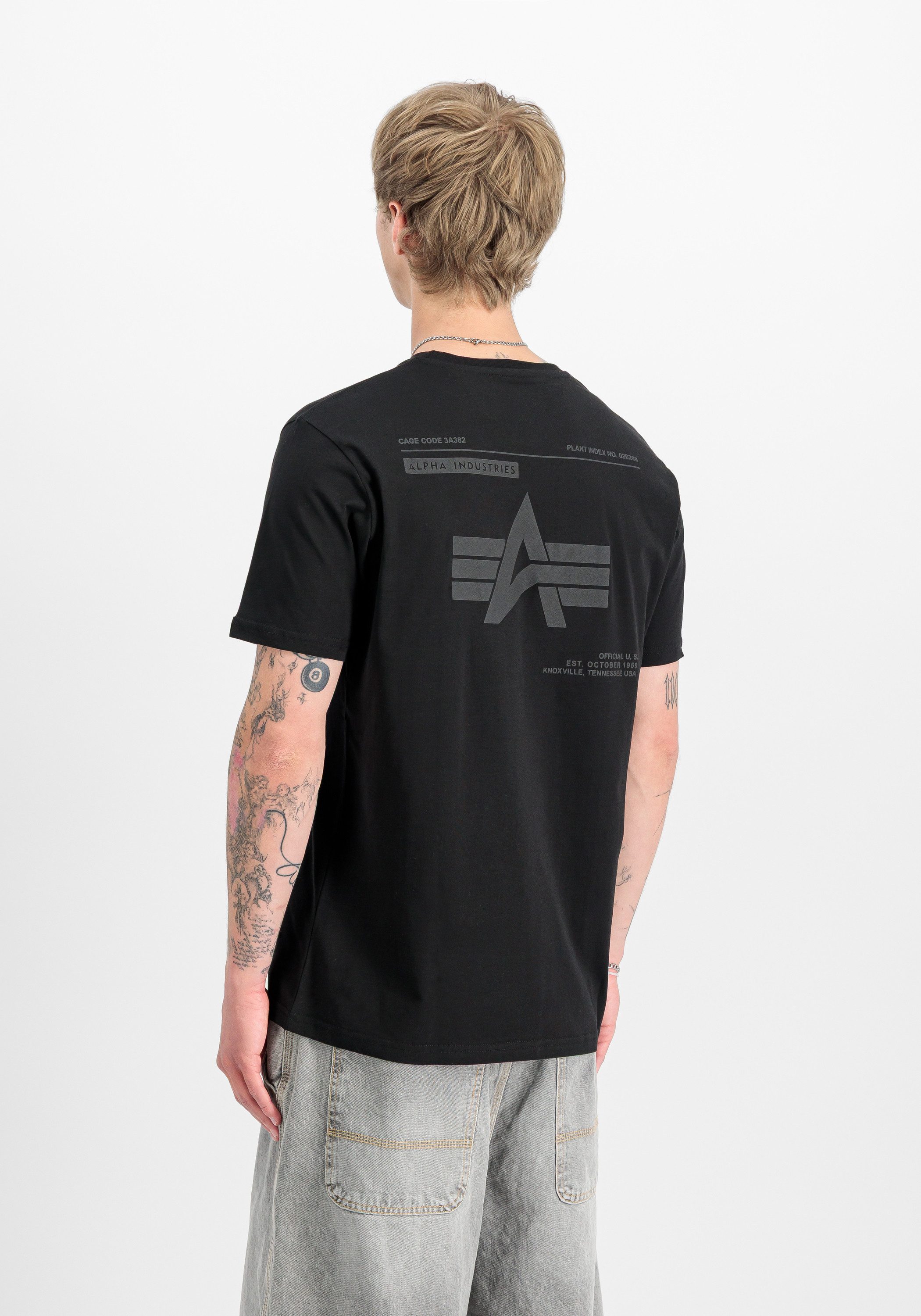 Alpha Industries T-Shirt Label Backprint T-Shirt – Bild 2 von 5