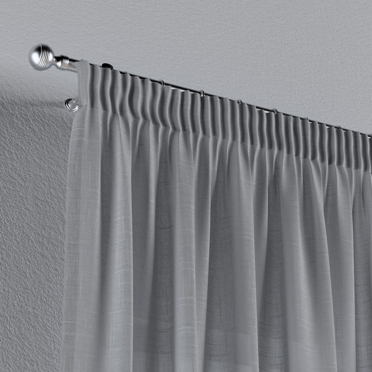 Kräuselband Romantica, Dekoria 60 100 Vorhang Vorhang grau mit cm, x