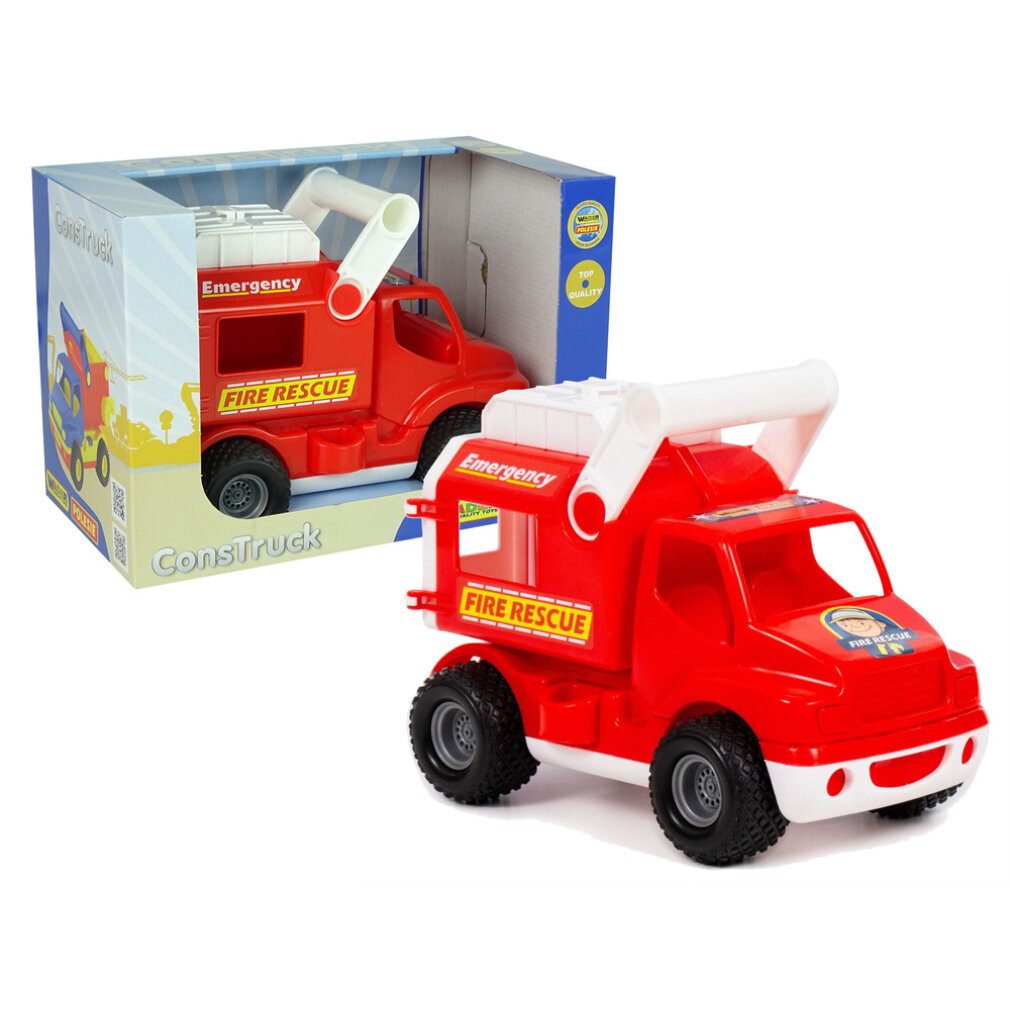WADER QUALITY TOYS Spielzeug-Boot Feuerwehrauto ConsTruck Red Polesie 41920