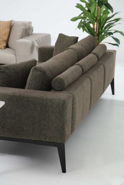 JVmoebel Wohnzimmer-Set Moderne Couchgarnitur Luxus Sofas Dreisitzer Sessel Komplettes Set, (3-St., 2x Sofa 3-Sitzer/Sessel), Made in Europa
