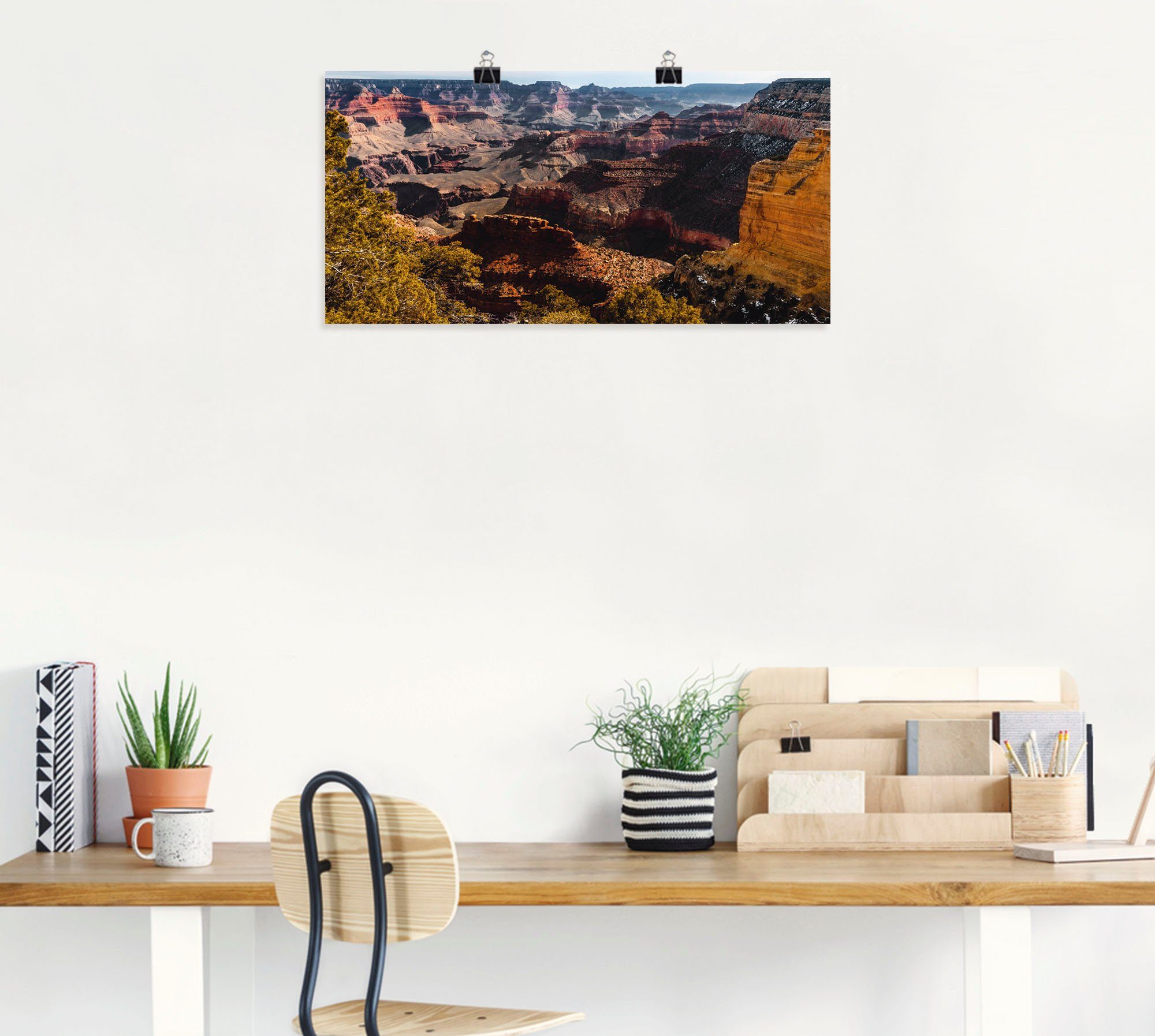Canyon, Leinwandbild, Wandbild in versch. Wandaufkleber Alubild, St), Grand oder (1 als Artland Poster Felsen Größen