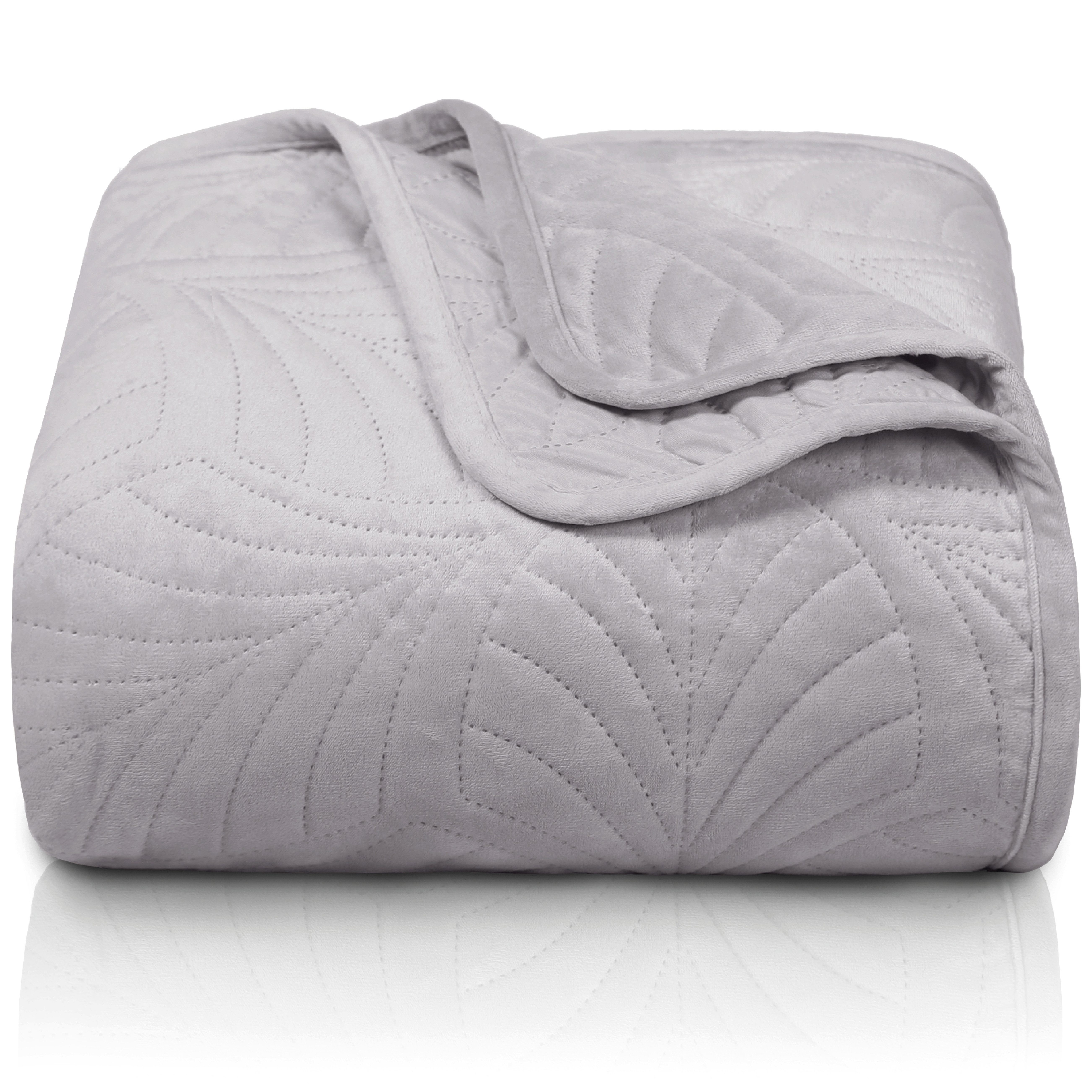 Gräfenstayn Tagesdecke Premium - Bettüberwurf mit Steppung & Blatt-Design, günstig online kaufen