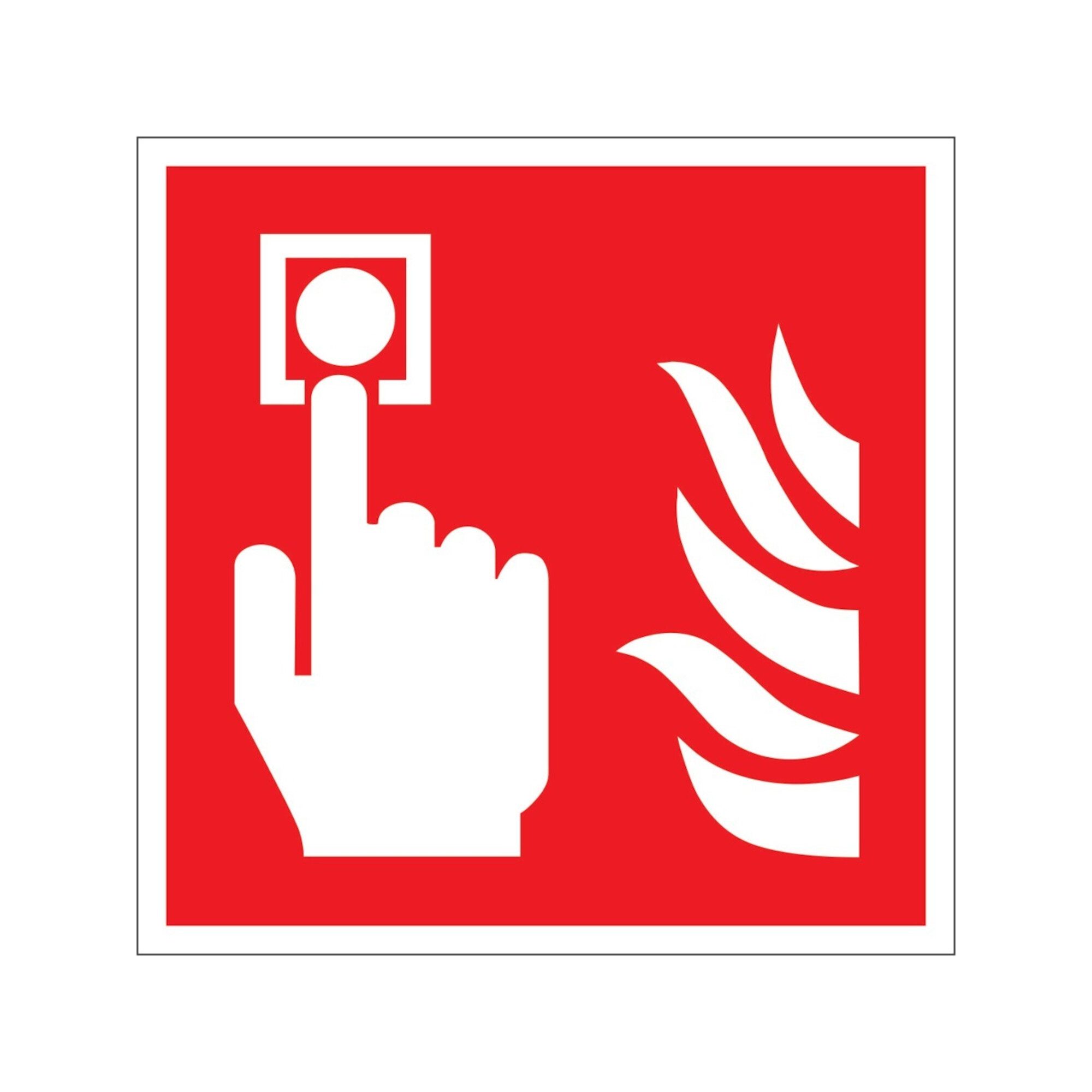 wolk Aufkleber SafetyMarking Brandschutzschild Folie B200xH200 mm Brandmelder langnac