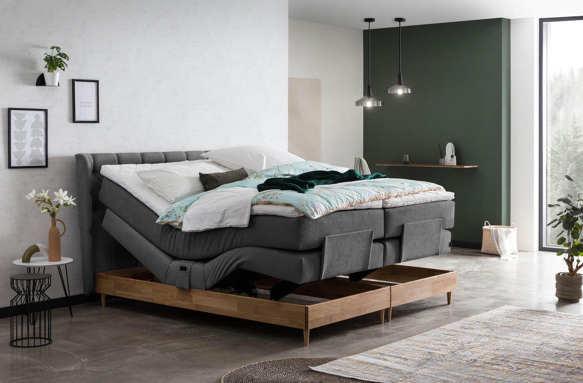 Belanoti Boxspringbett EON (Boxspringbett 180x200 elektrisch verstellbar Be günstig online kaufen