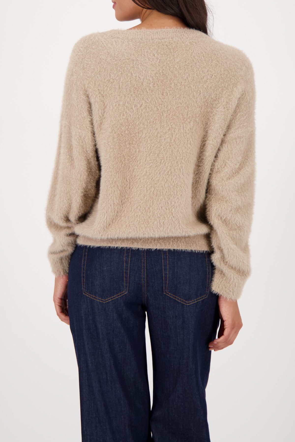 Monari Strickpullover Pullover Plüsch Regular fit mit Rundhalsausschnitt günstig online kaufen