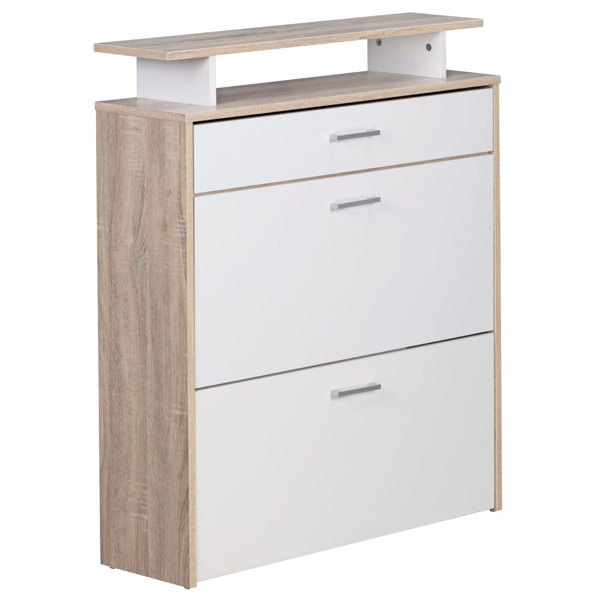 FINEBUY Schuhkipper FB42994 (80x95x24 cm, Schuhschrank günstig online kaufen