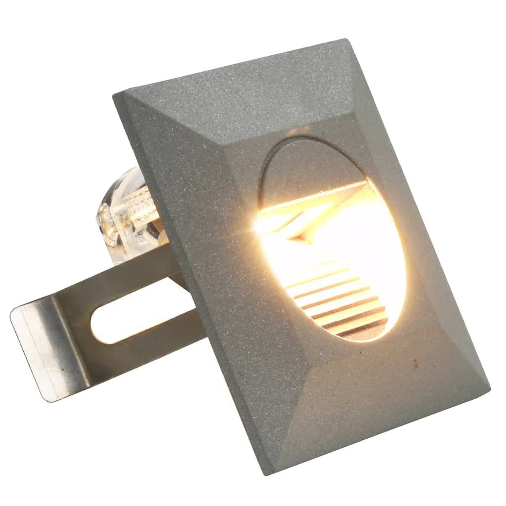 5 6 W vidaXL Silbern Quadratisch LED Stk. Außenwandleuchten Außen-Wandleuchte