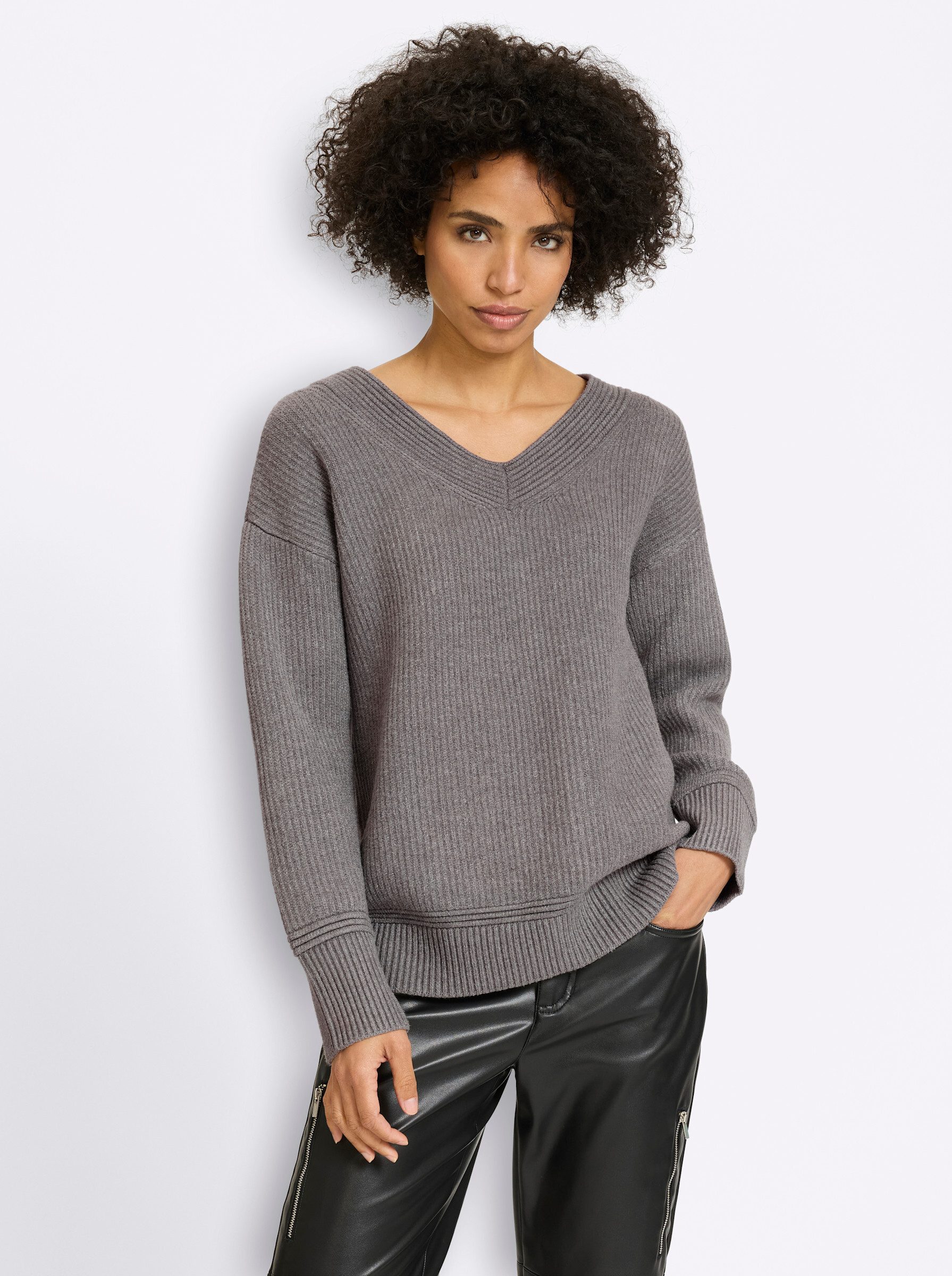 heine Strickpullover Pullover Langarm Rippoptik