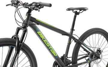 Bikestar Mountainbike, 21 Gang Shimano RD-TY300 Schaltwerk, Kettenschaltung, für Damen und Herren, Kettenschaltung