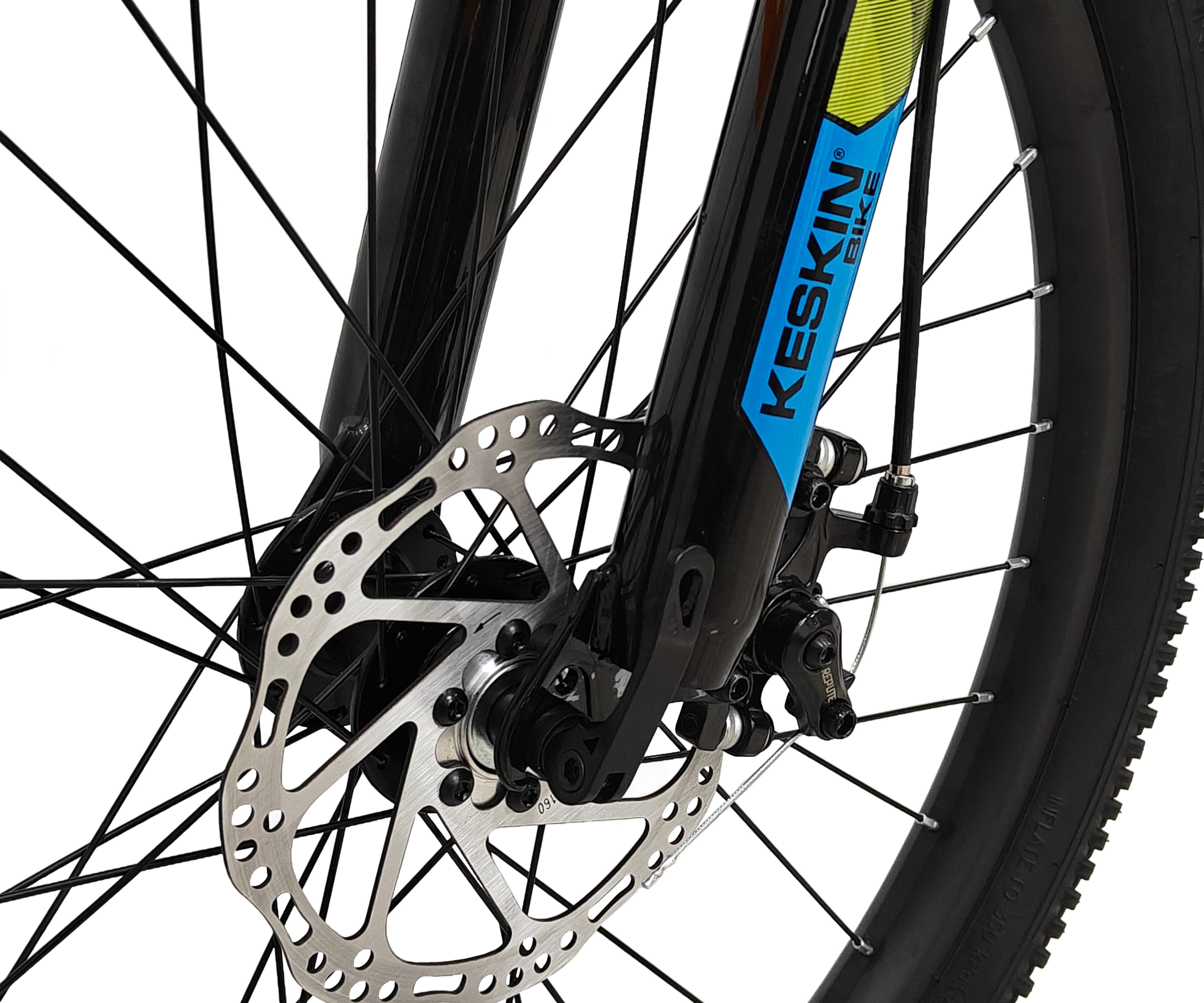 Keskin eBike Mountain Bike Keskin MTB1 – 24-inch Mountain Bike – lightweight aluminum frame, 21-speed Shimano RD-TY300/EF500 derailleur, derailleur gears, (aluminum frame, mechanical disc brakes), with 24" x 2.35" pneumatic tires, ideal for off-road and everyday use