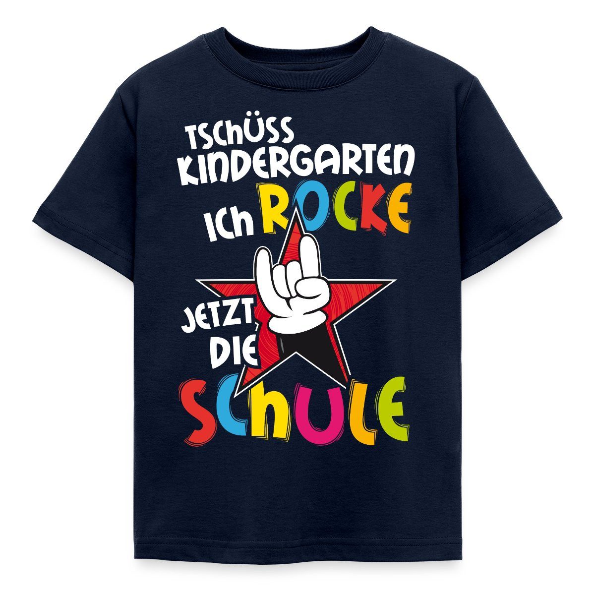 T-Shirt Tschüss Kindergarten Ich Rocke Jetzt Die Schule Kinder T-Shirt