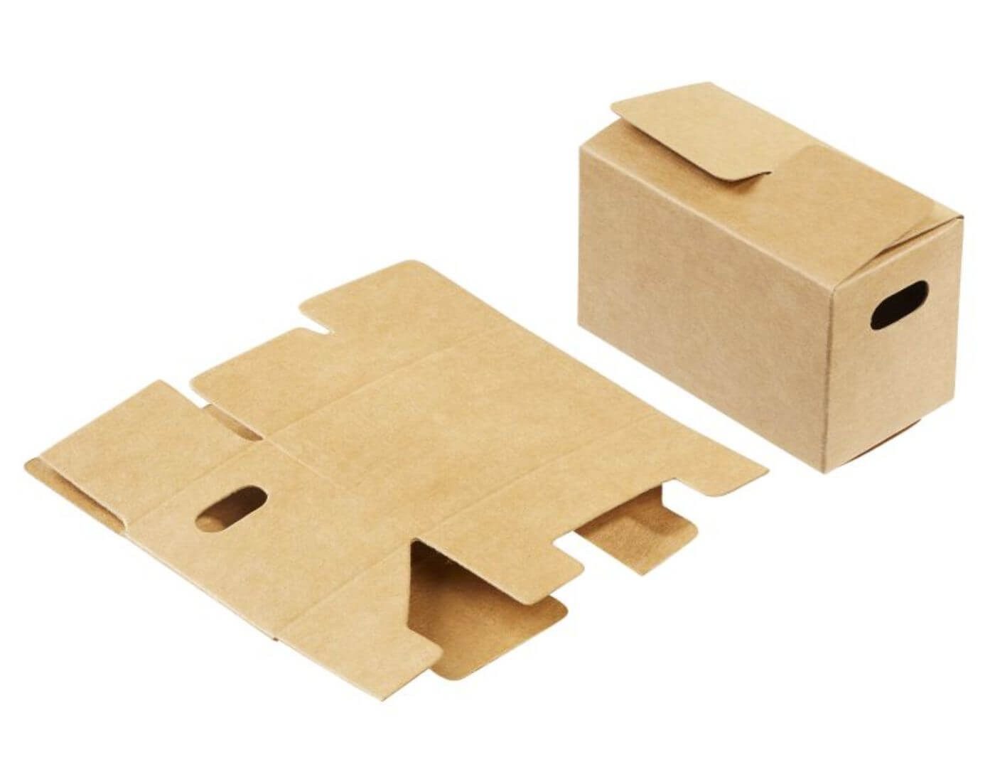 HobbyFun Wichtel Miniatur Umzugs-Kartons, braun, 3 Stück - Wichtel- und Puppenstube