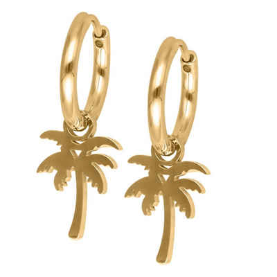 Wildcat Paar Creolen Little Palm Tree Hoops (Set), Hochglanzpoliert,Wasserfest