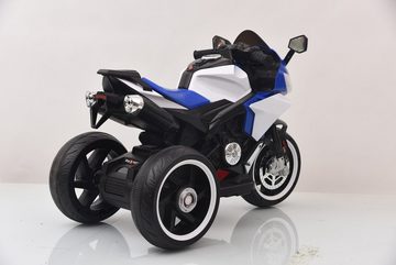 TOYAS Elektro-Kinderauto Kinder Dreirädriges Motorrad 12V Bluetooth MP3 USB Funktion LED Licht