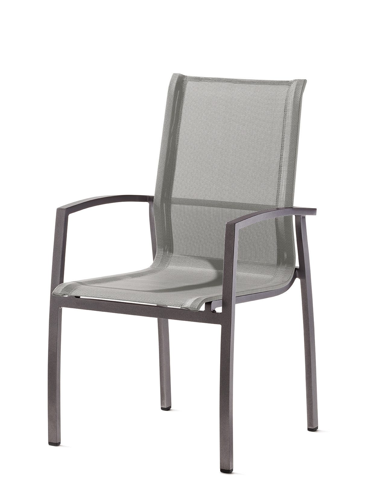 sieger Stapelstuhl Tonga, in Hellgrau, Kunstfasergewebe - 58x99x62cm (BxHxT)