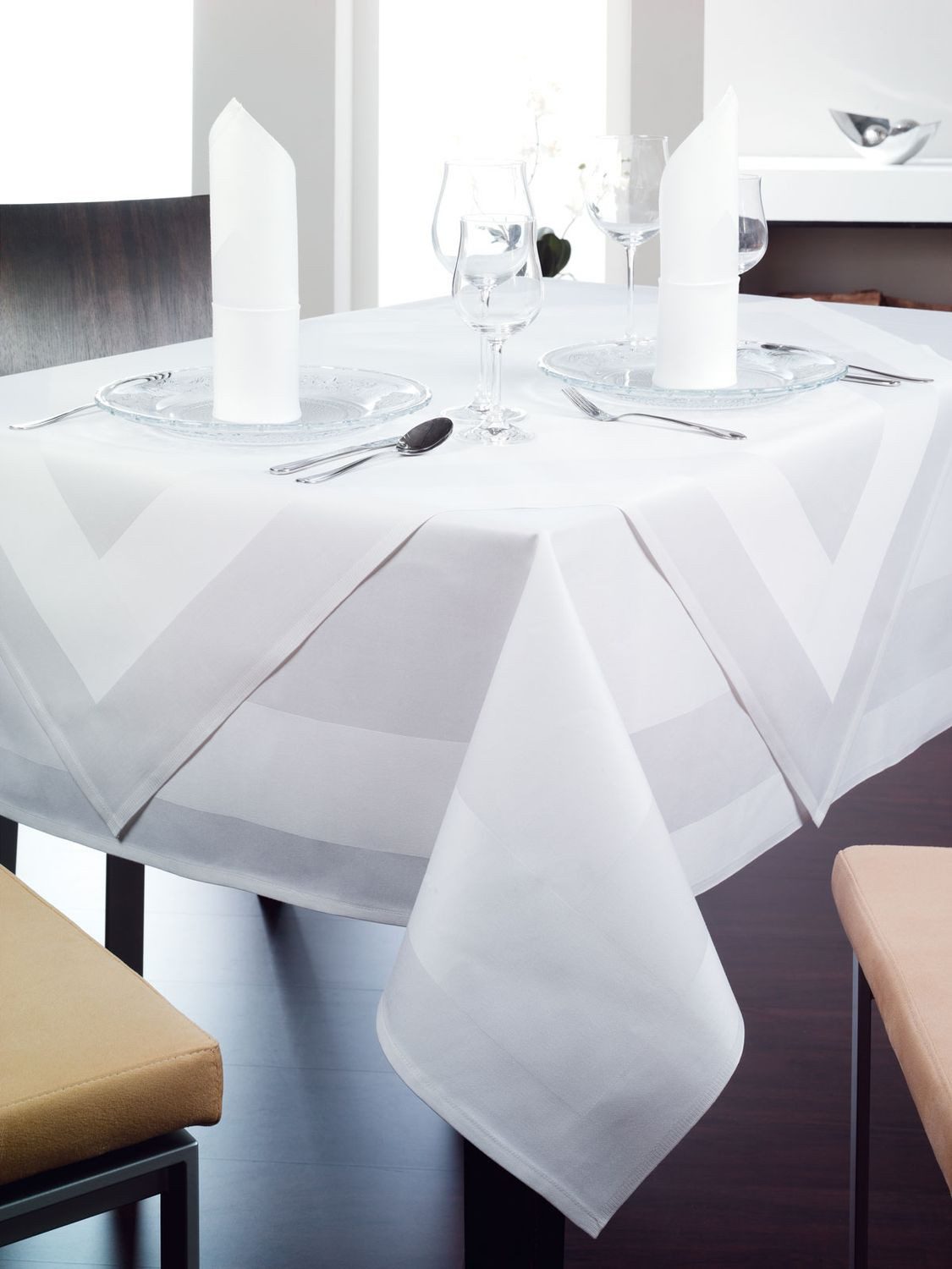 texpot Tischdecke Tischwäsche Atlaskante 100% Baumwolle günstig online kaufen