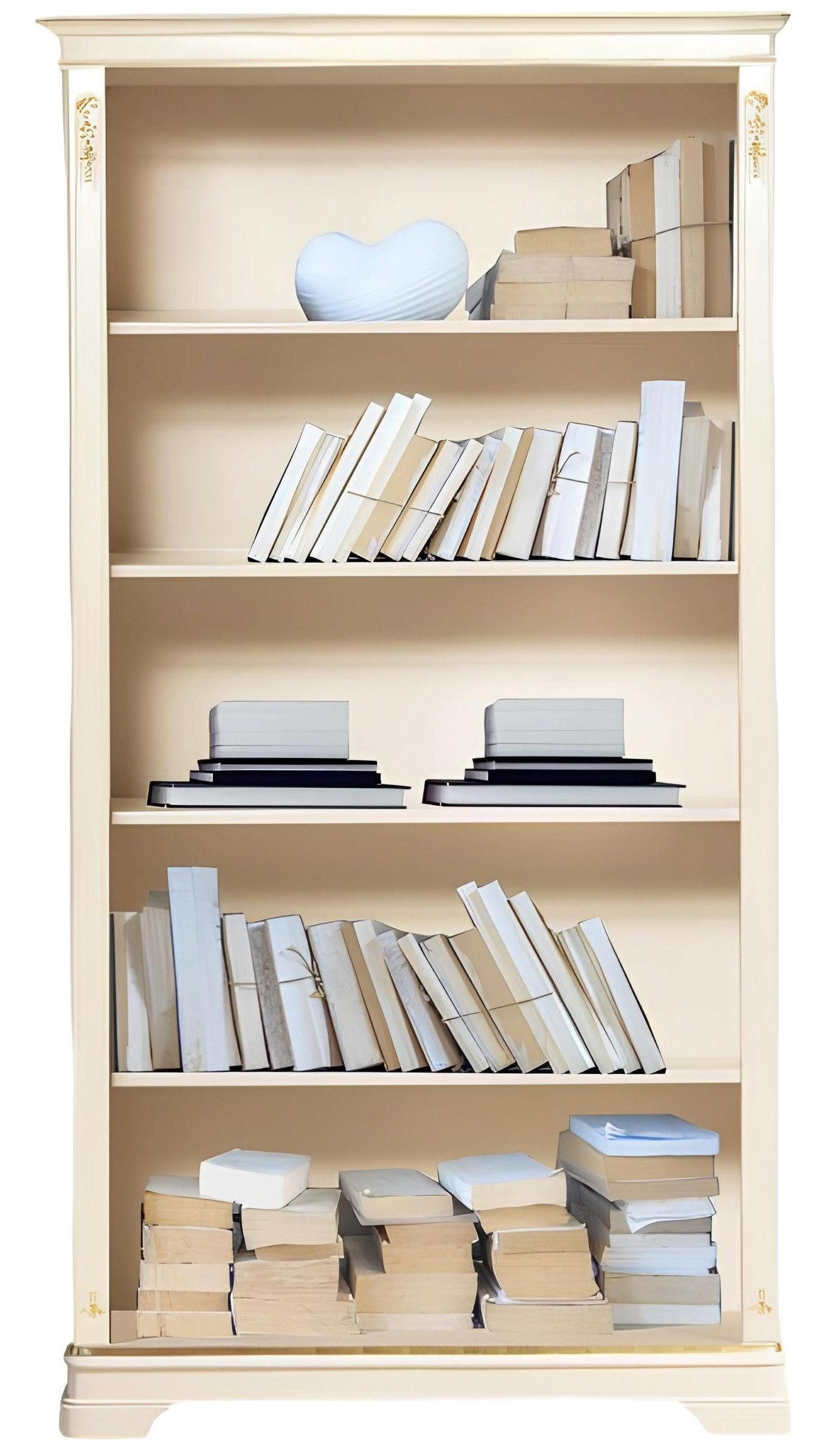 Xlmoebel Bücherregal Vielseitiges Holzregal für Bücher und Dekoration im Wohnbereich, Hergestellt in Italy