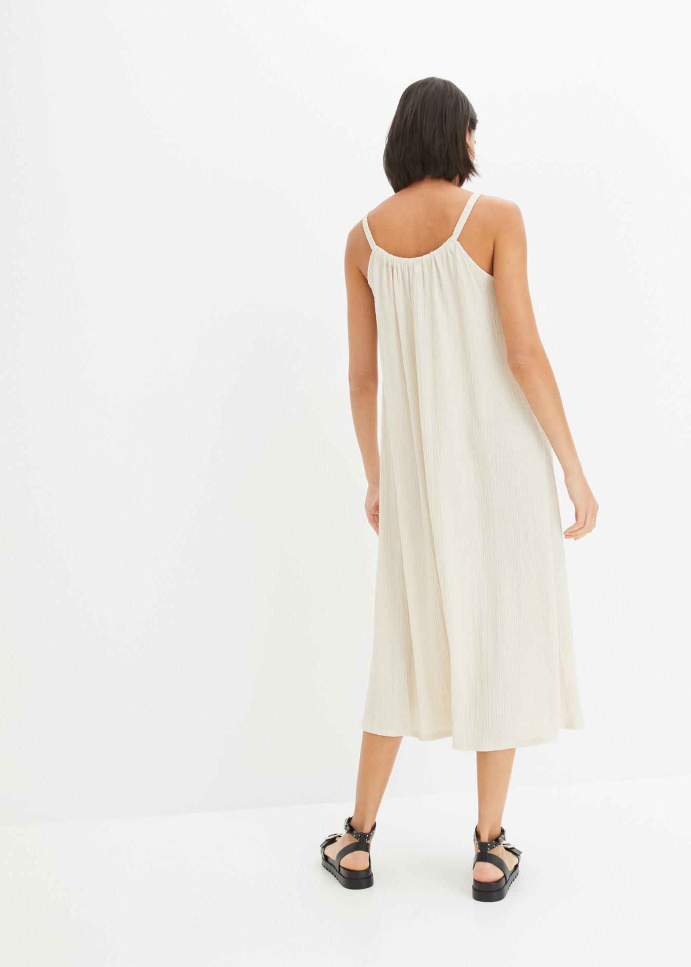 bonprix Jerseykleid lässige Passform, ohne Ärmel, Trägerkleid-Design