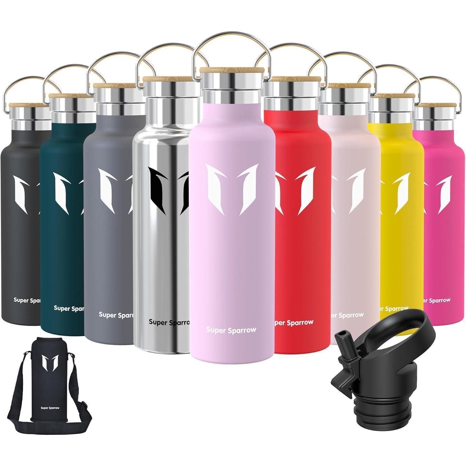 LuxusKollektion Thermoflasche Trinkflasche Edelstahl Auslaufsicher BPAfrei 620 ml Kirschblüten