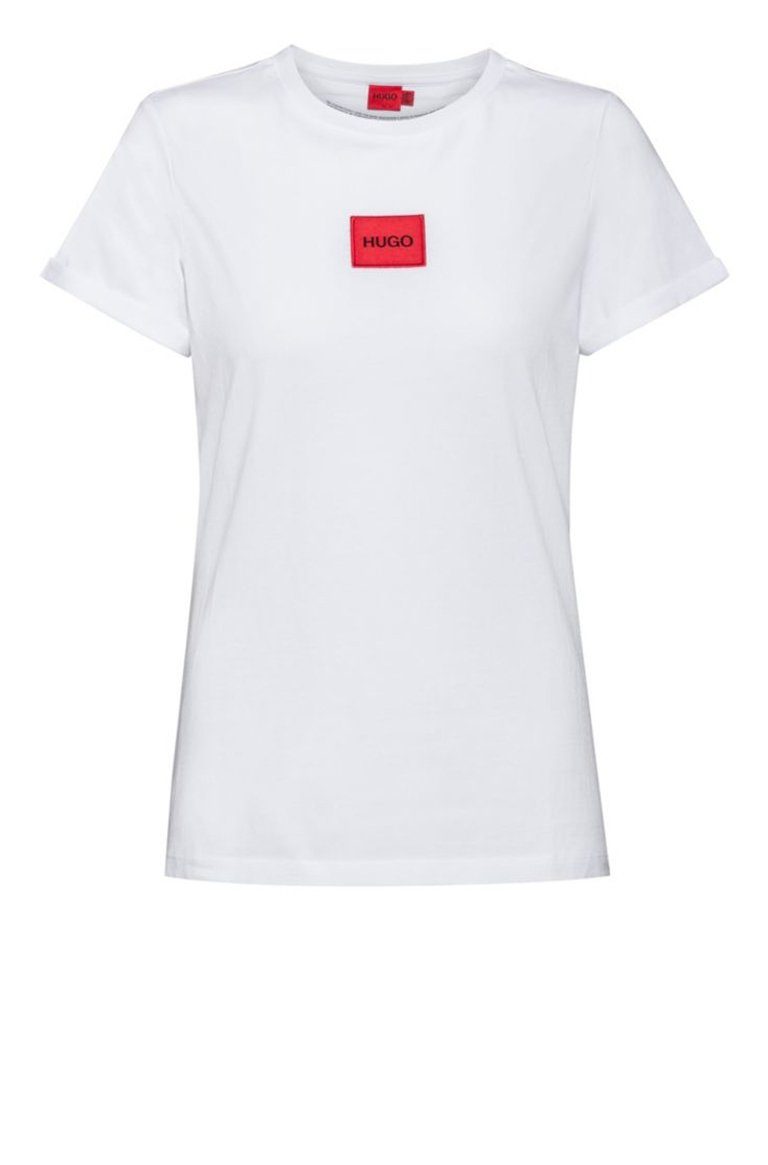 HUGO T-Shirt The Slim Tee (1-tlg) Weiß (100)