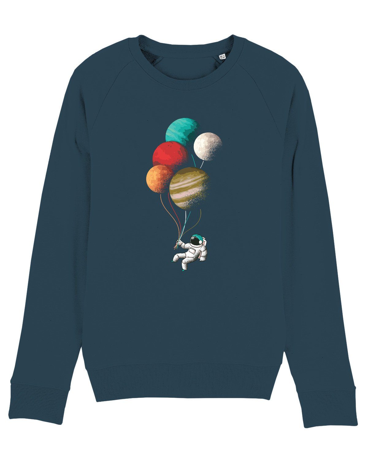 wat? Apparel Sweatshirt Balloon Spaceman (1-tlg) petrol