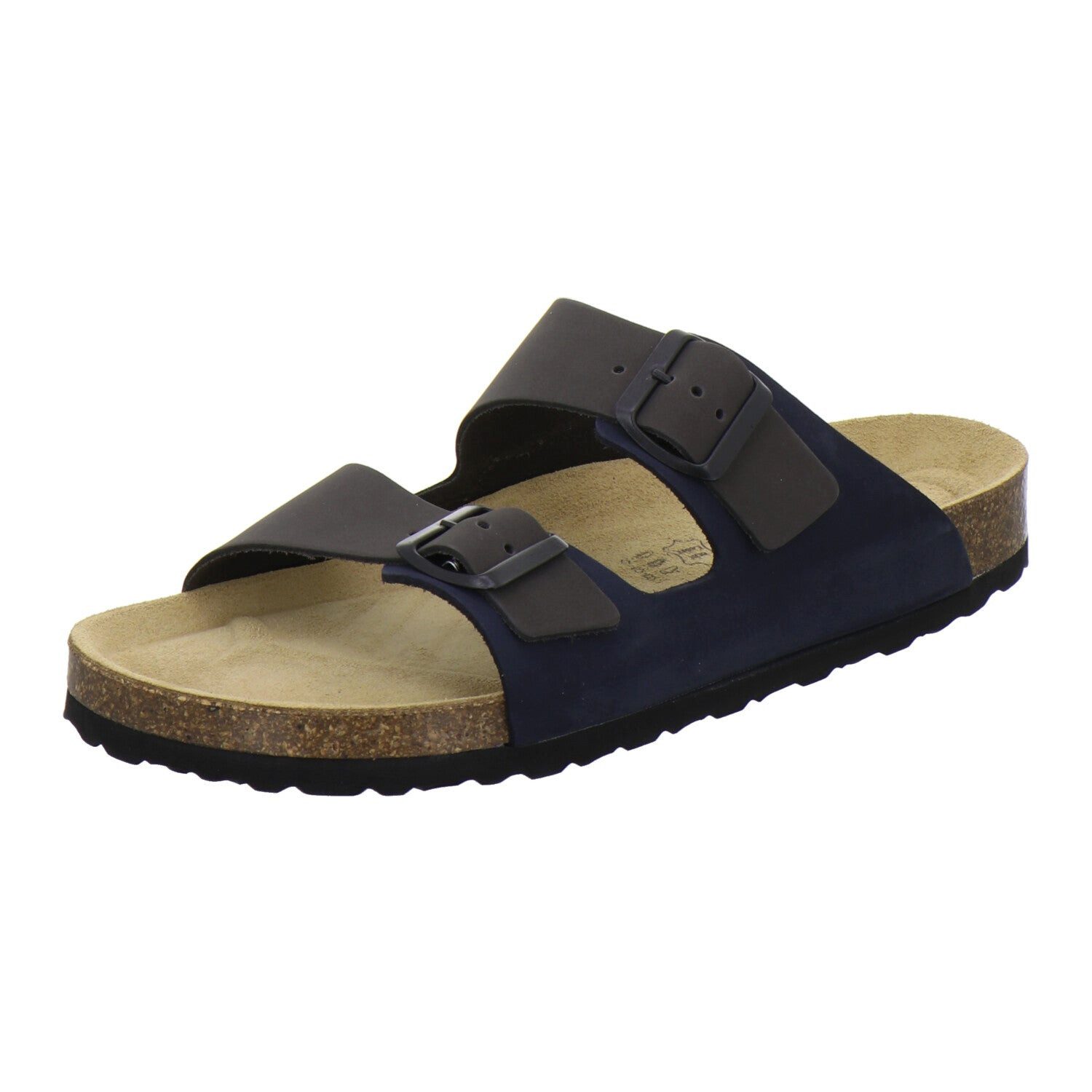 AFS-Schuhe Herren Zweischnaller Pantolette aus Nubukleder mit Fußbett, Made in Germany