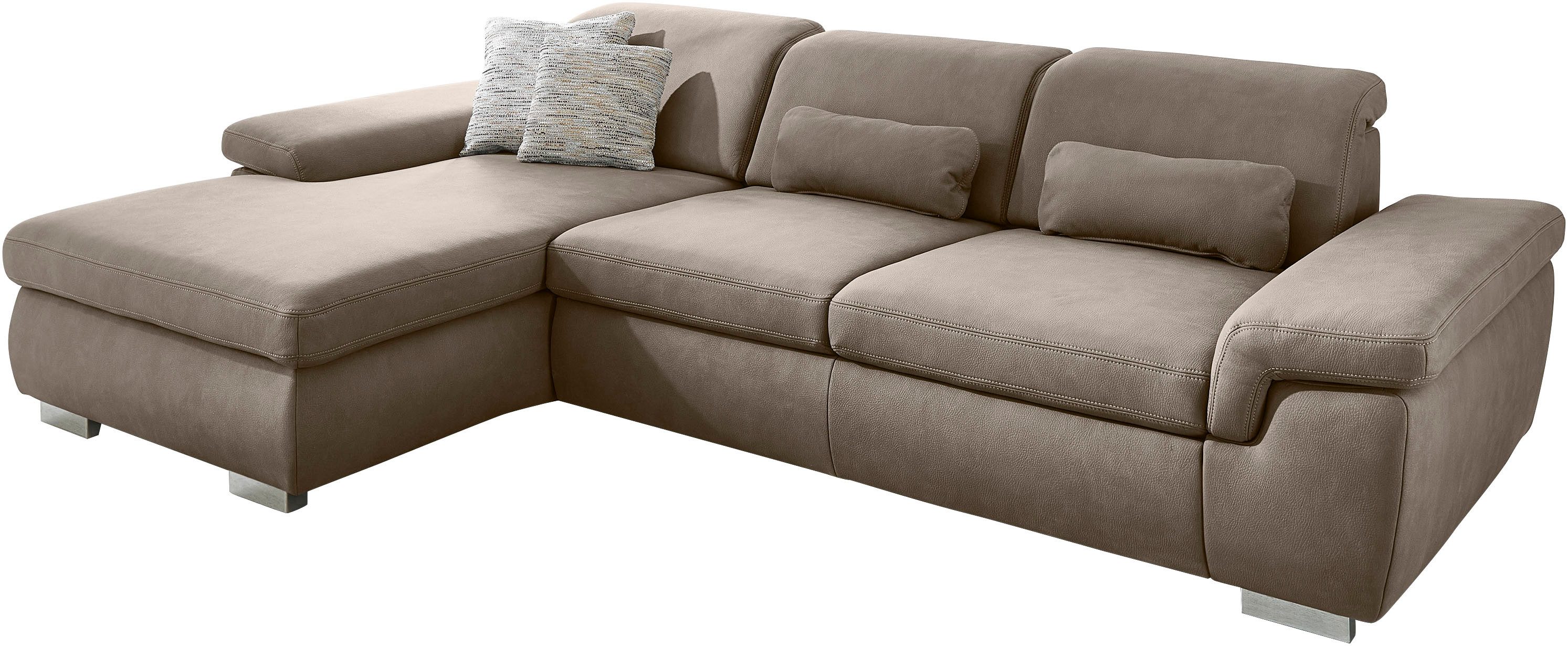 Die PlanBar Ecksofa MP-IN17041 L-Form, Breite 325 cm, mit Sitztiefenverstellung, optional Kopfteilverstellung & Bettfunktion