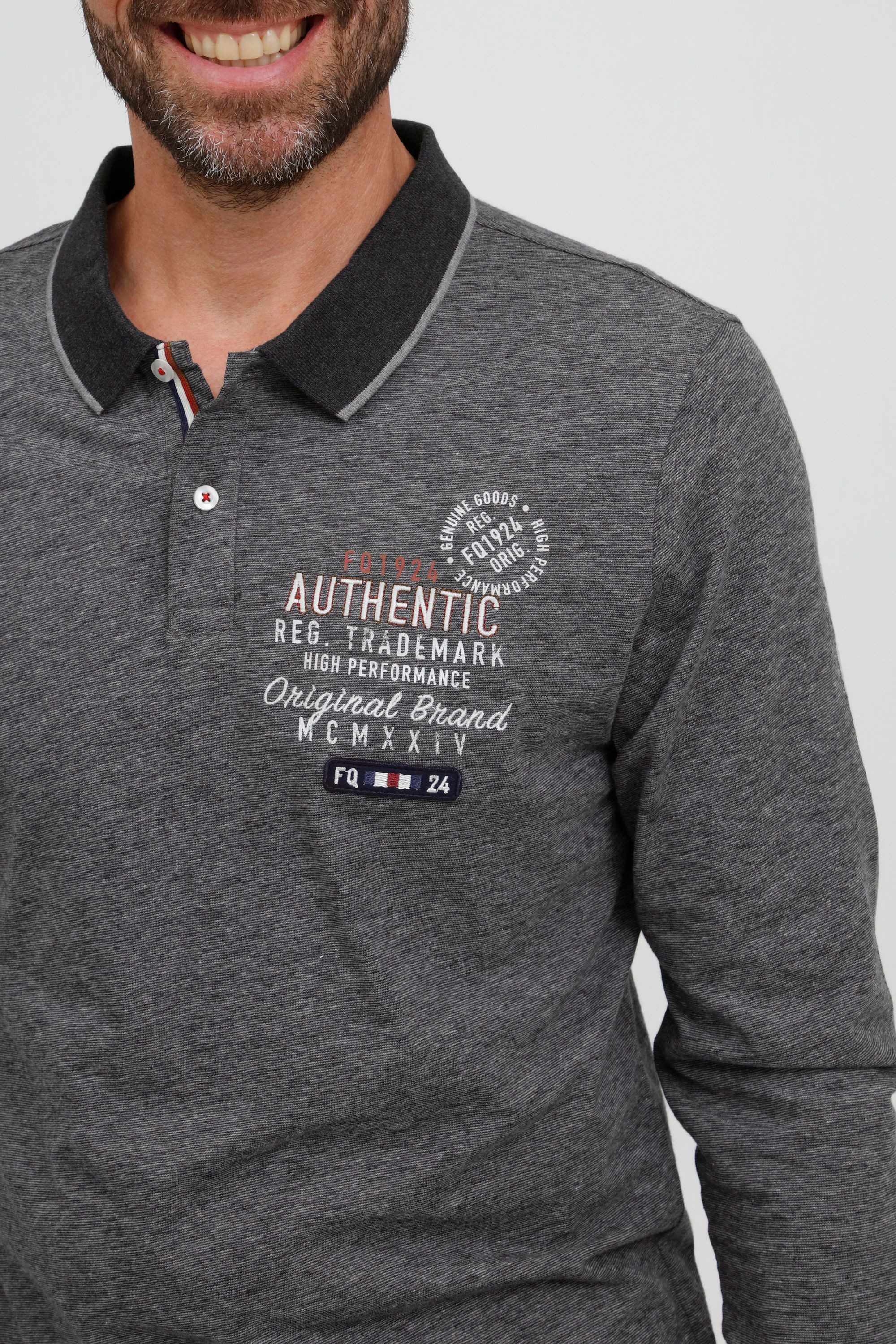 FQ1924 Langarmshirt FQPeder Modisches Langarmshirt mit Polokragen