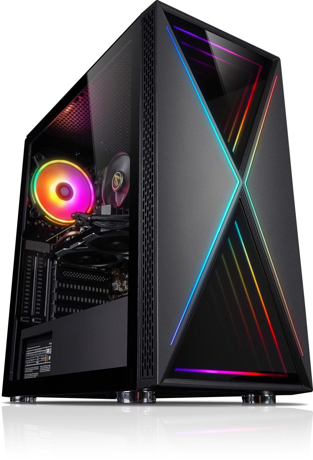 Kiebel Raptor V Gaming-PC (AMD Ryzen 7 AMD Ryzen 7 5800X, RX 7600, 32 GB RAM, 2000 GB SSD, Luftkühlung, ARGB-Beleuchtung)