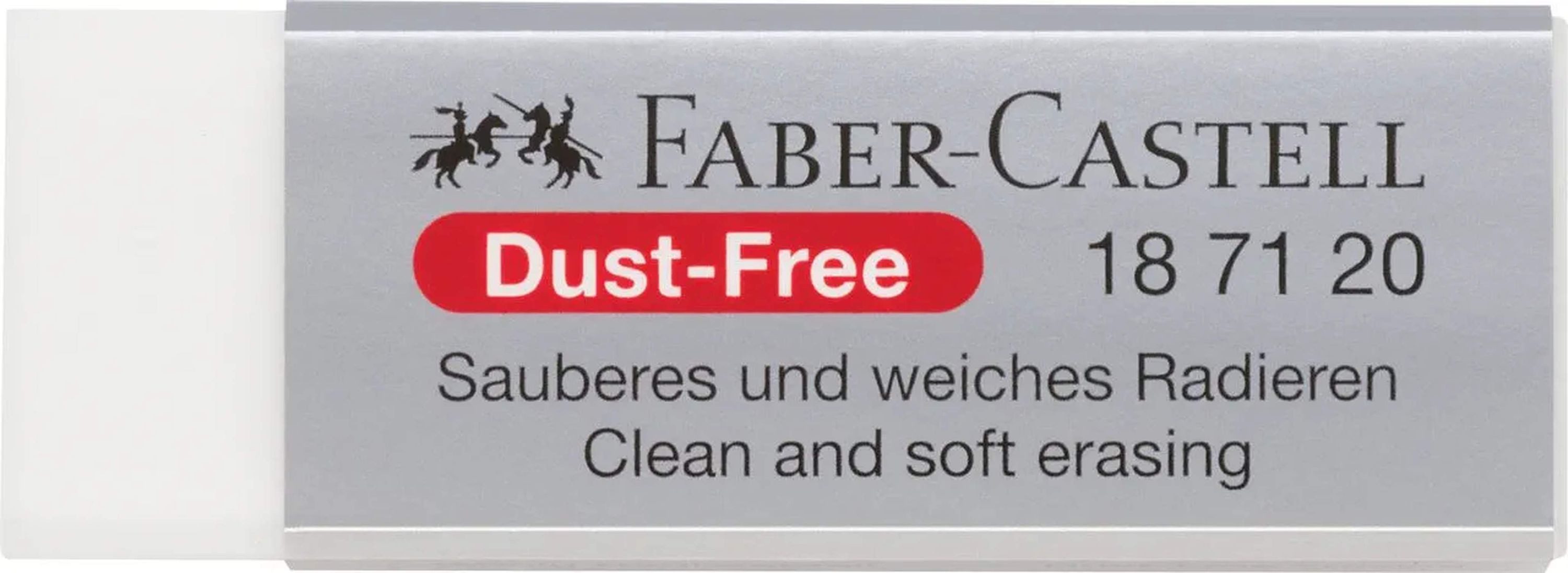 Faber-Castell Radiergummi Dust-free Radierer Kunststoff weiß