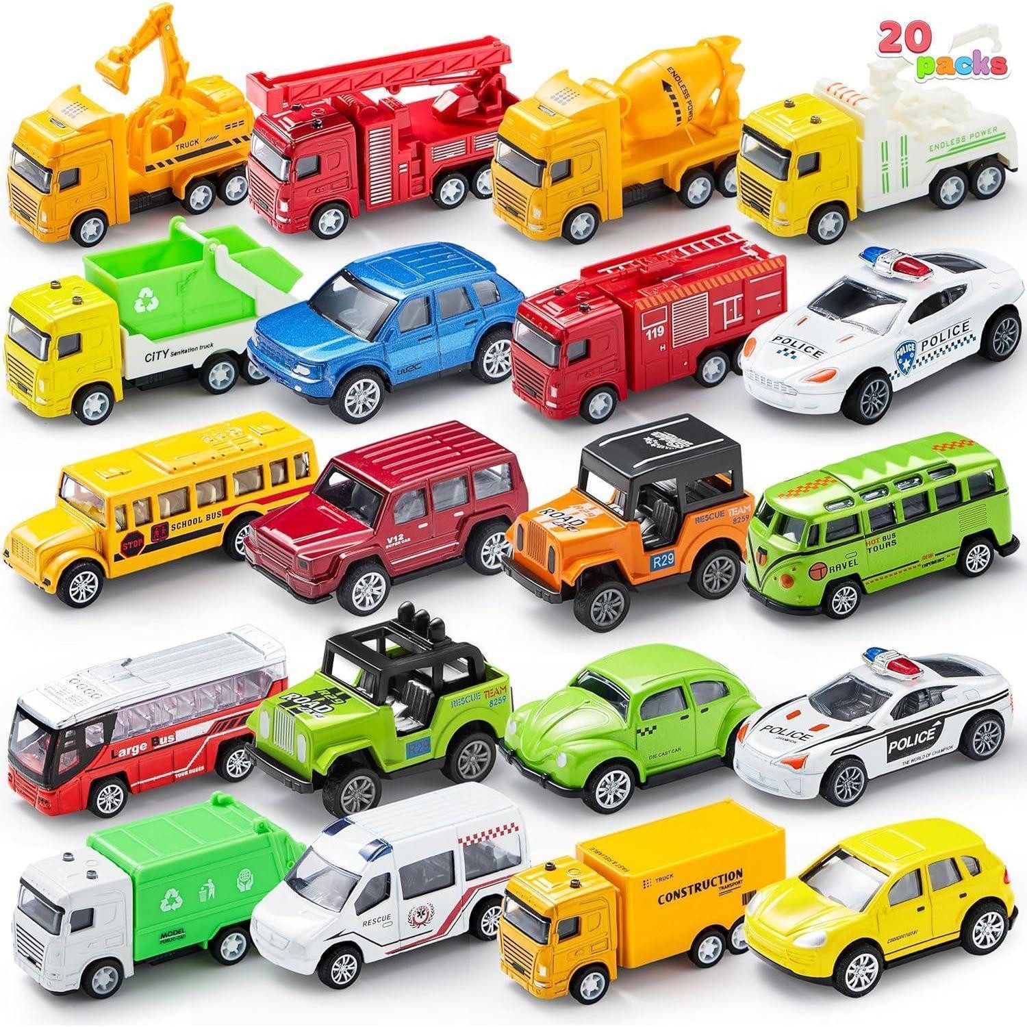 LuxusKollektion Spielzeug-Auto 20 Stück Metall Zurückziehen Mini Spielzeugautos Set Kleinkinder