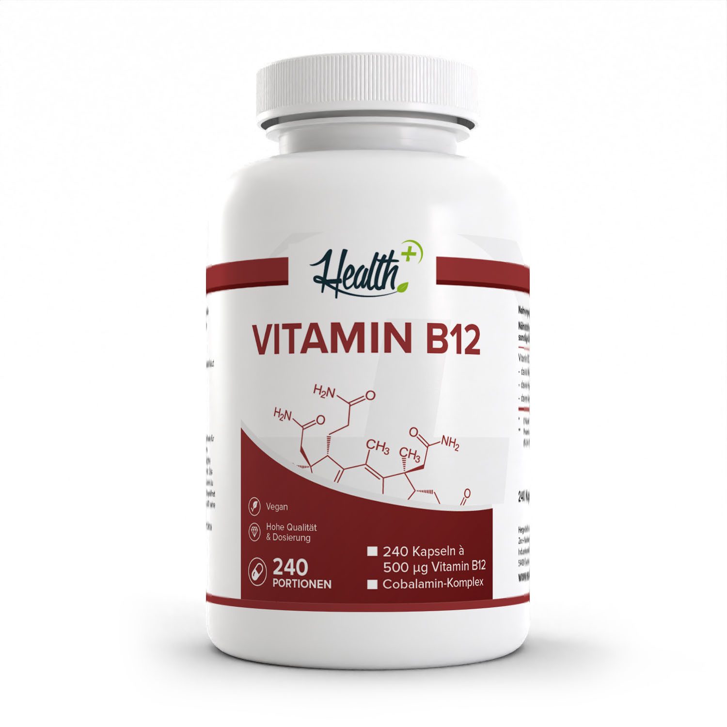 Zec+ Nutrition HEALTH+ VITAMIN B12, 240 Kapseln Kapseln