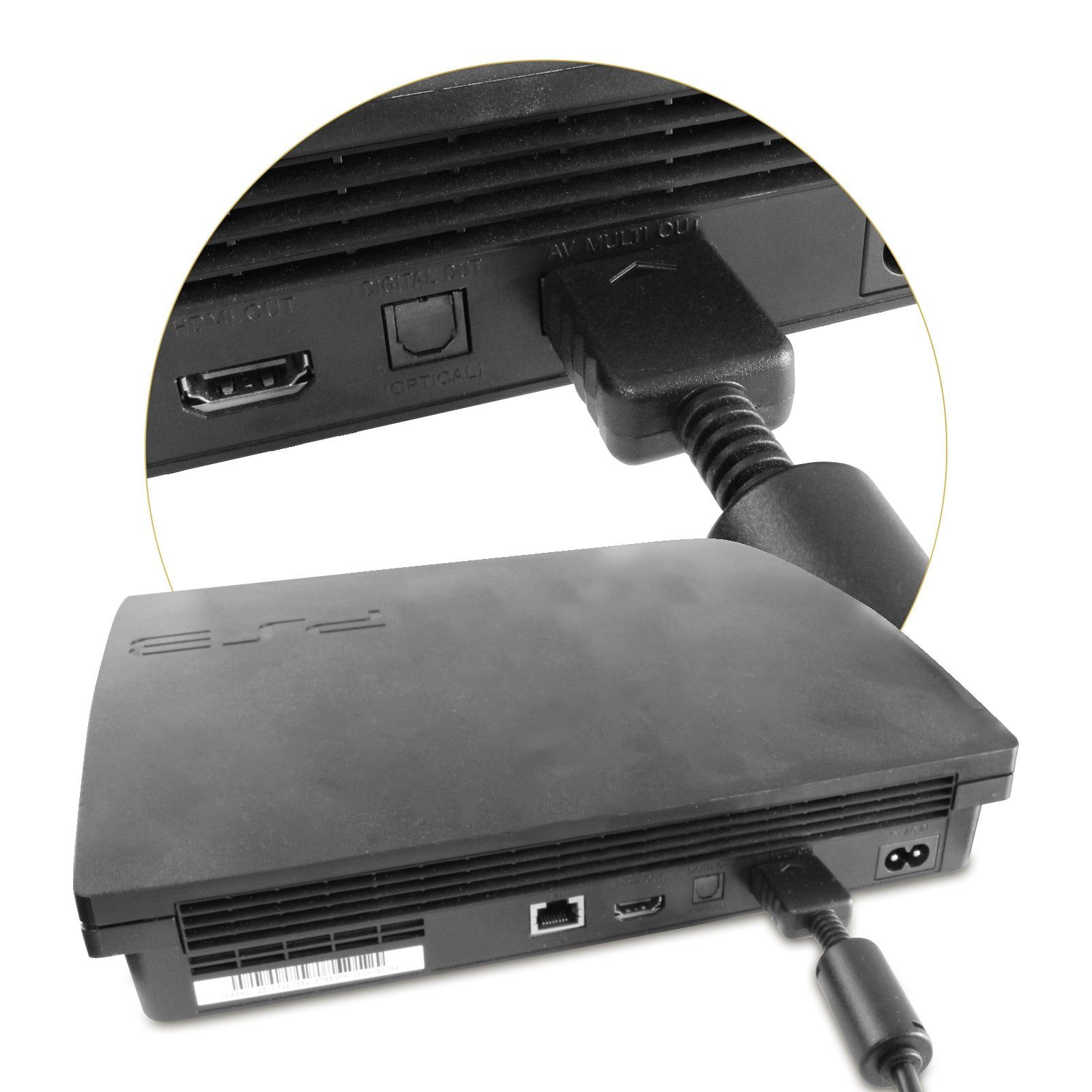EAXUS HD Component YUV Kabel Geeignet für PS3 & PS2 Audio- & Video-Kabel, MultiOut, Component-Video, Audio, (150 cm), Komponentenkabel für PlayStation 3 & 2