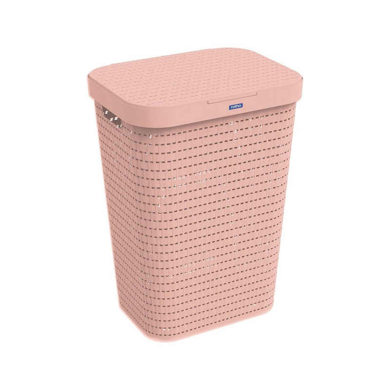 ROTHO Wäschekorb »Country Wäschesammler 55l«, Löcher an den Seiten ermöglicht Luftzirkulation innerhalb der Wäschebox