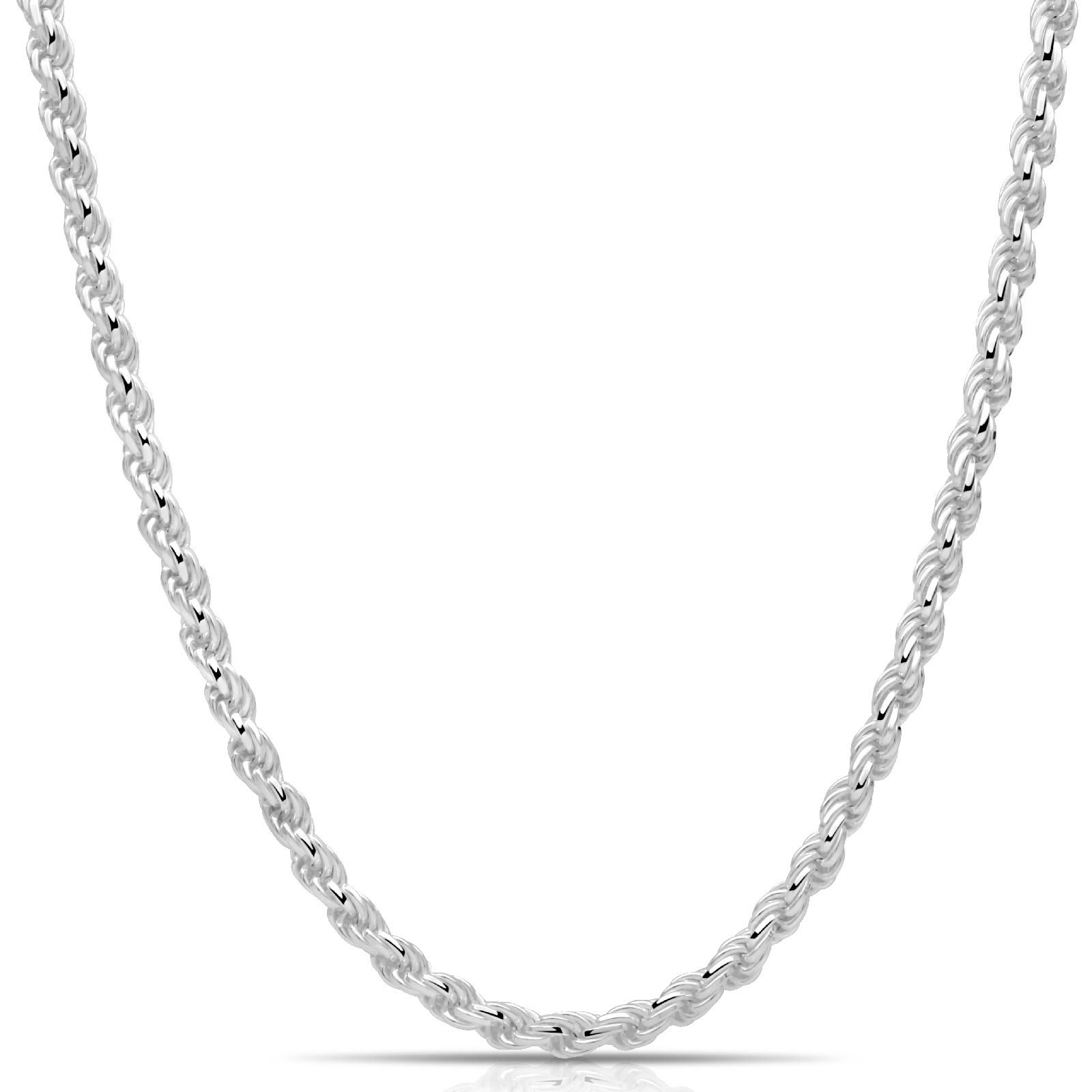 Silberkette Kordelkette 8 mm 925er Silber Massiv Hochglanzpoliert Karabinerverschl
