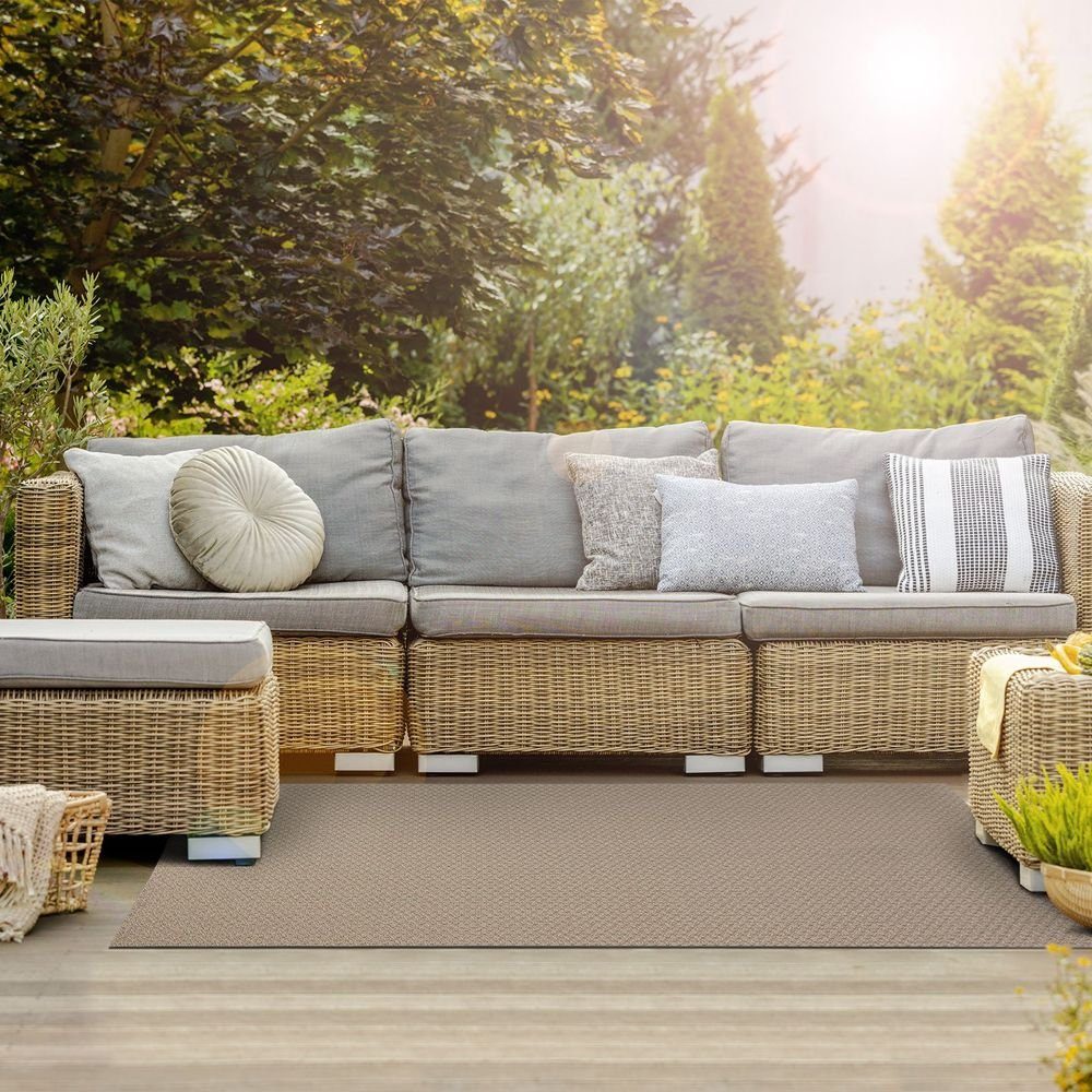 Outdoorteppich Design Fidenza, als Läufer, Teppich oder Bodenbelag, Karat, rechteckig, für Balkon, Terrasse und Garten
