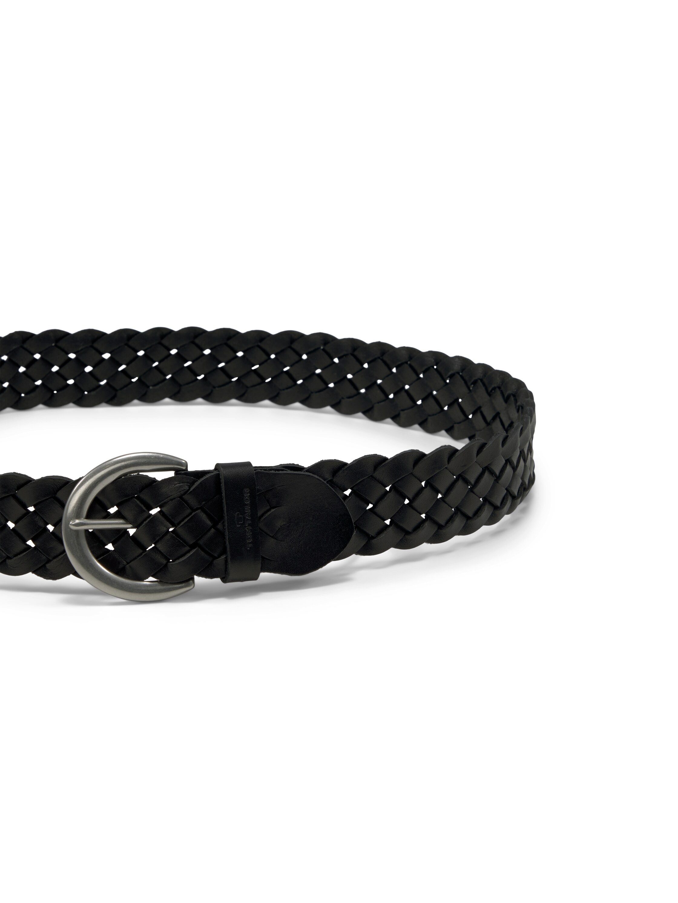 TOM TAILOR Flechtgürtel TTLISA 4 cm breiter Damengürtel, Flechtledergürtel, modisches Must-Have