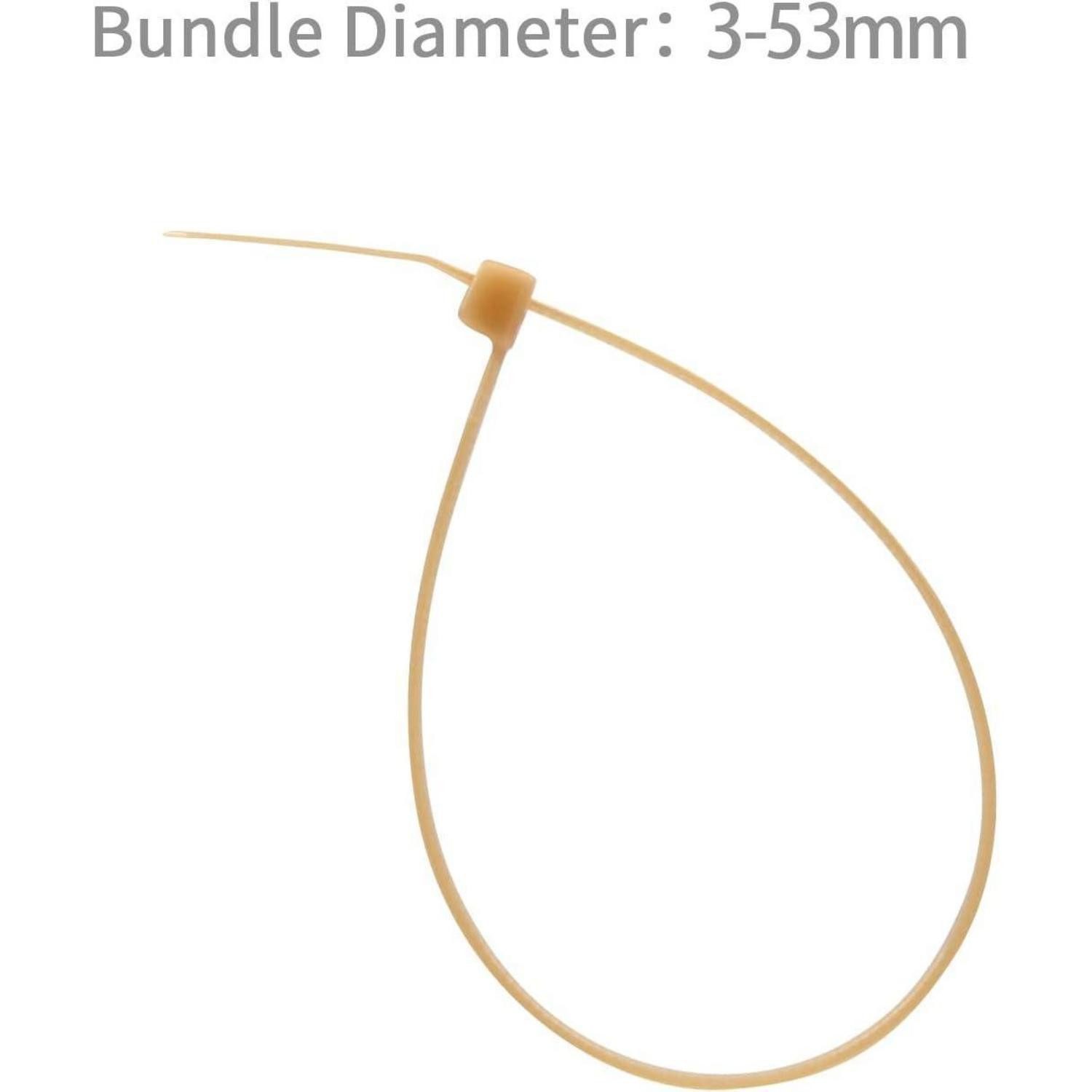 LuxusKollektion Kabelbinder Kabelbinder 1000 Stück 200mm Gold UV Beständig 200mm x 2.5 mm Gold